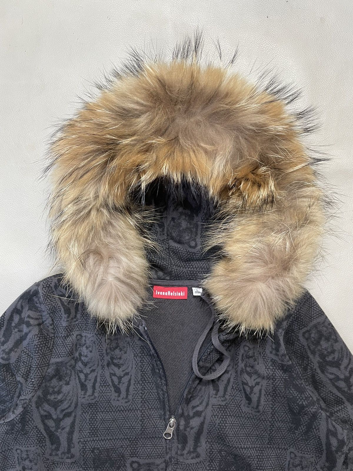In The Attic Ivana helsinki Zip Fur Hoodie Tiger Printed ifsix style Size L / US 10 / IT 46 - 3 Thumbnail