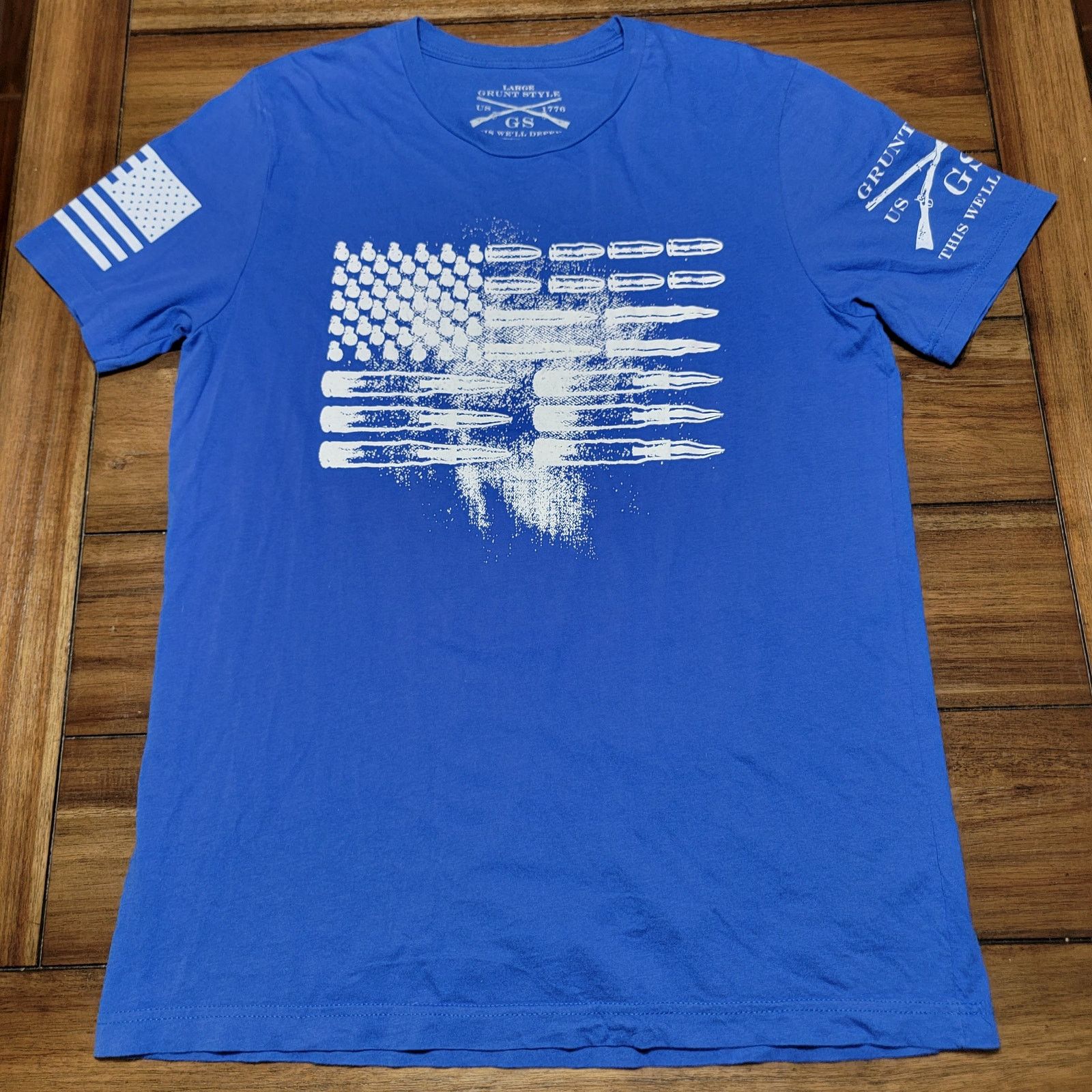 Grunt Style Grunt Style Blue Unisex Tee American Flag Ammo - Size Large Size US L / EU 52-54 / 3 - 1 Thumbnail