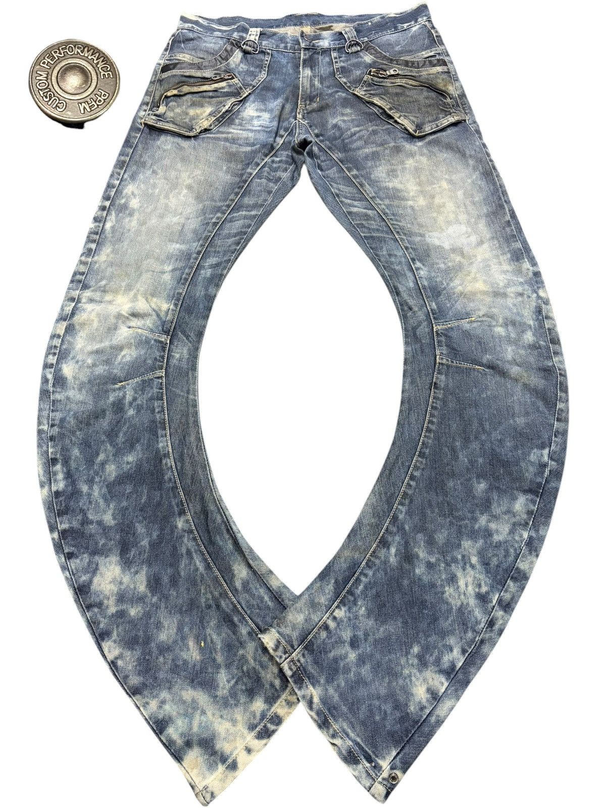 PPFM Vintage PPFM Bleached Wash Distress Banana Jeans Size US 34 / EU 50 - 1 Thumbnail