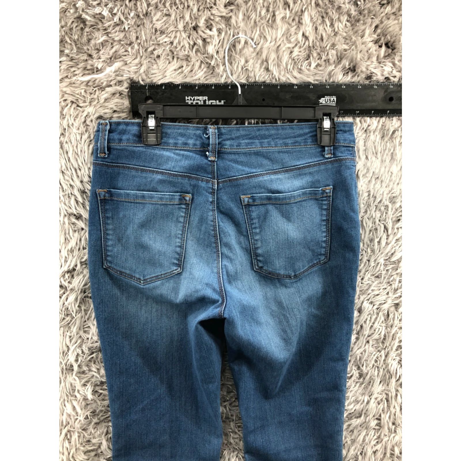 Vintage Relativity Jeans Slim Skinny Jeans Size 8 Womens Medium Wash Blue Regular Fit 5-Pocket Denim Cotton Belt Loops Zip Button Size 30" / US 8 / IT 44 - 6 Thumbnail