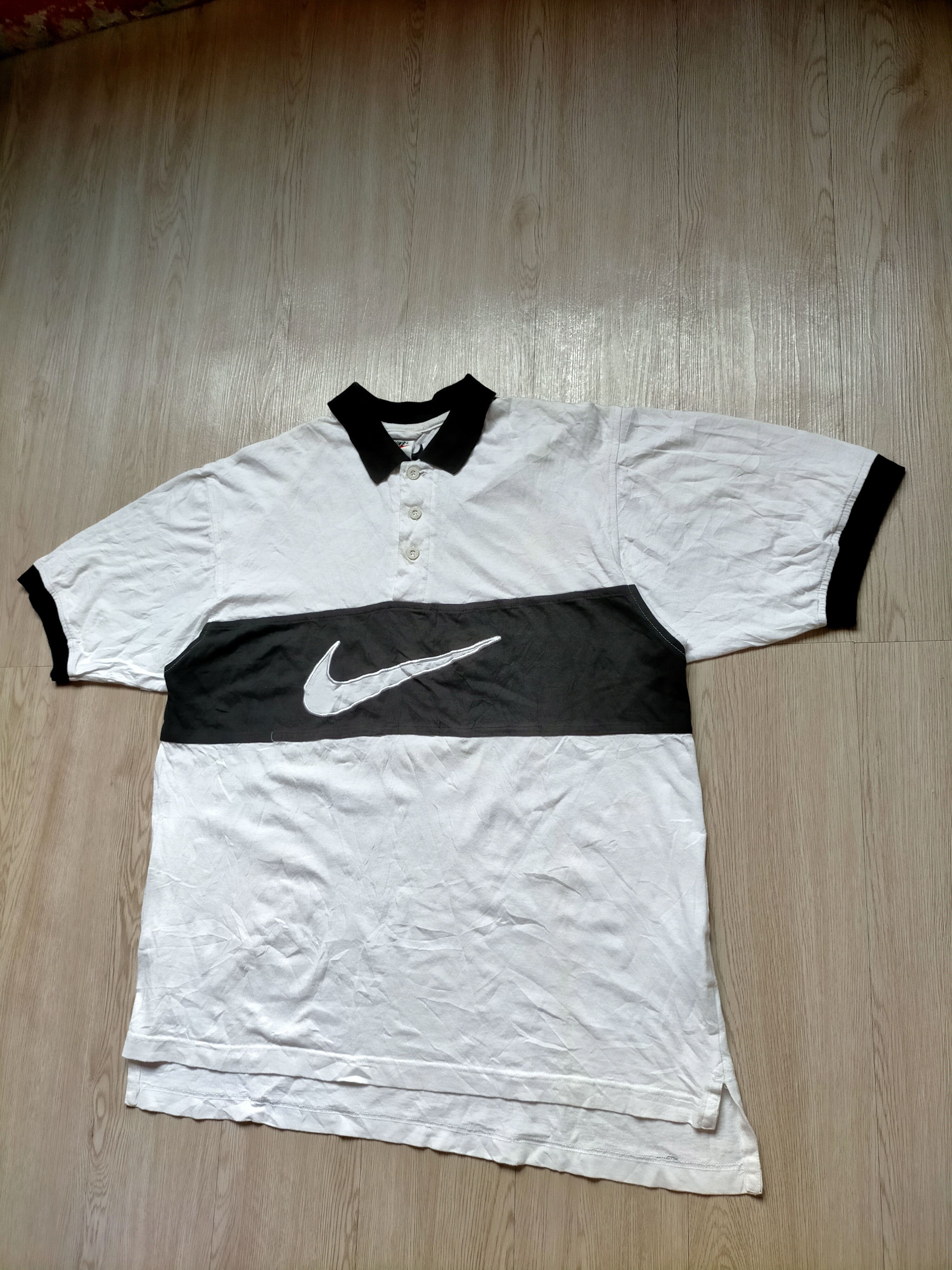 Nike Vintage 90s Nike Center Swoosh Embroidered Button ups shirt Size US L / EU 52-54 / 3 - 2 Thumbnail