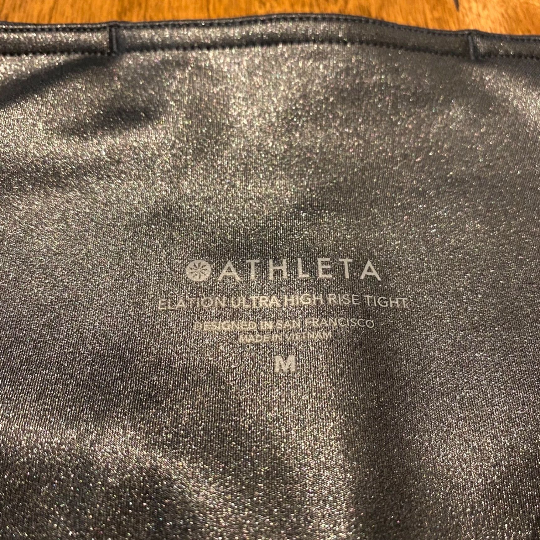 Athleta Athleta Leggings Womens M Gray Elation Ultra High Rise Tight Pants Sparkle Gloss Size 32" / US 10 / IT 46 - 3 Thumbnail