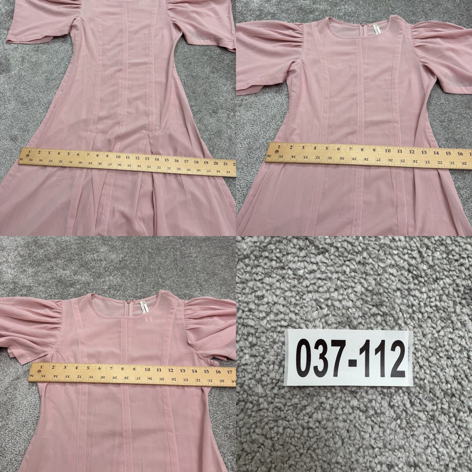 Anthropologie Anthropologie Let Me Be Midi Pleated Dress Womens 0 Pink Puff Sleeve Sheer Size XS / US 0-2 / IT 36-38 - 10 Thumbnail