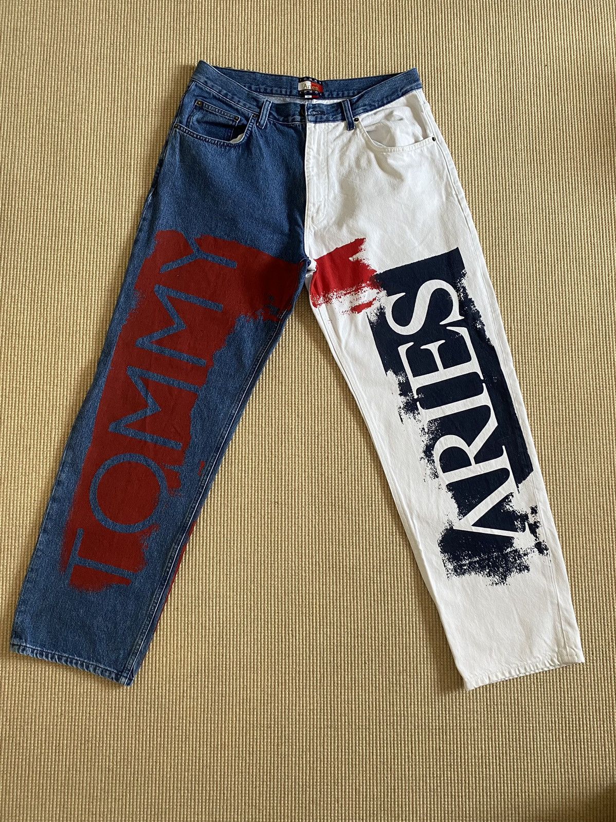 Rare Aries x Tommy Hilfiger jeans split colour 32/32