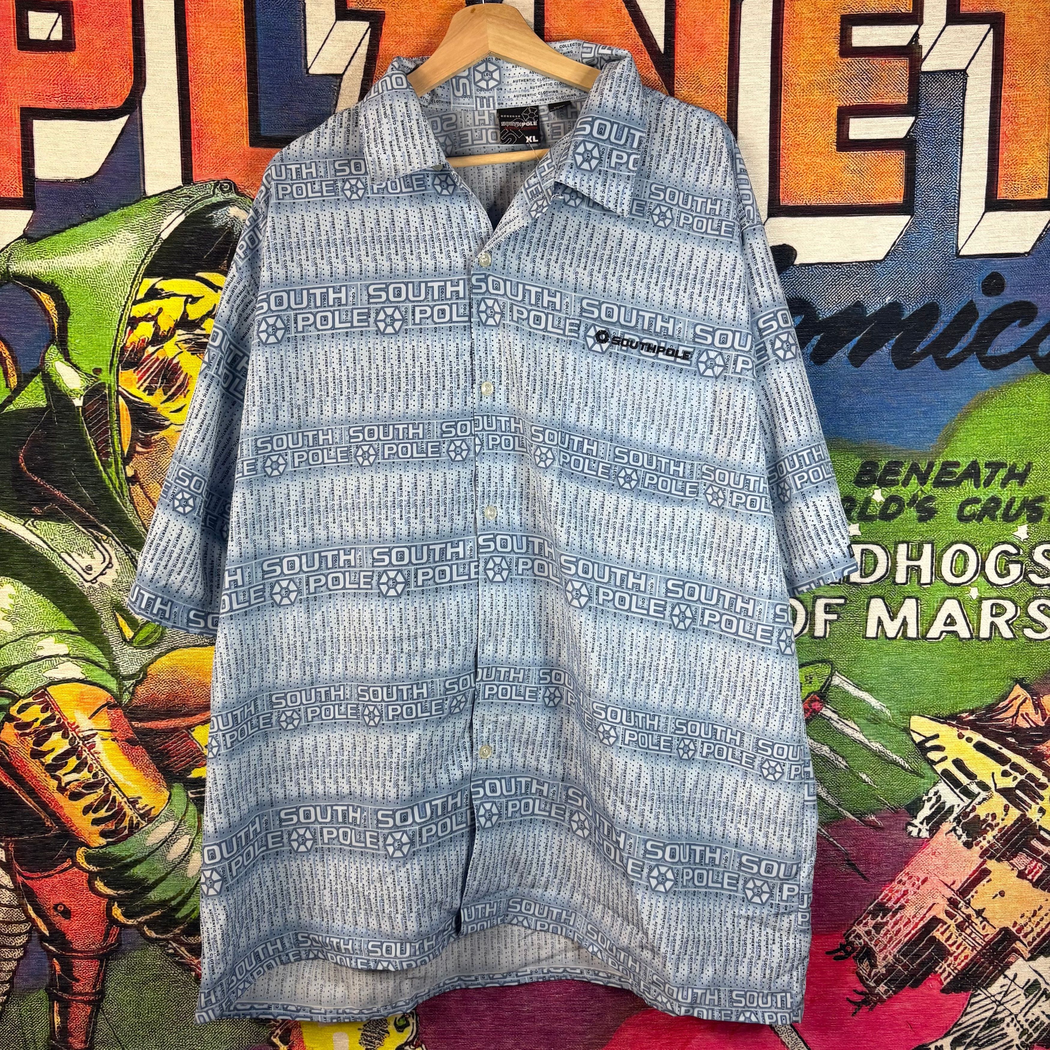 Southpole Y2K South Pole Aop Rayon Button Up Size XL Size US XL / EU 56 / 4 - 1 Thumbnail