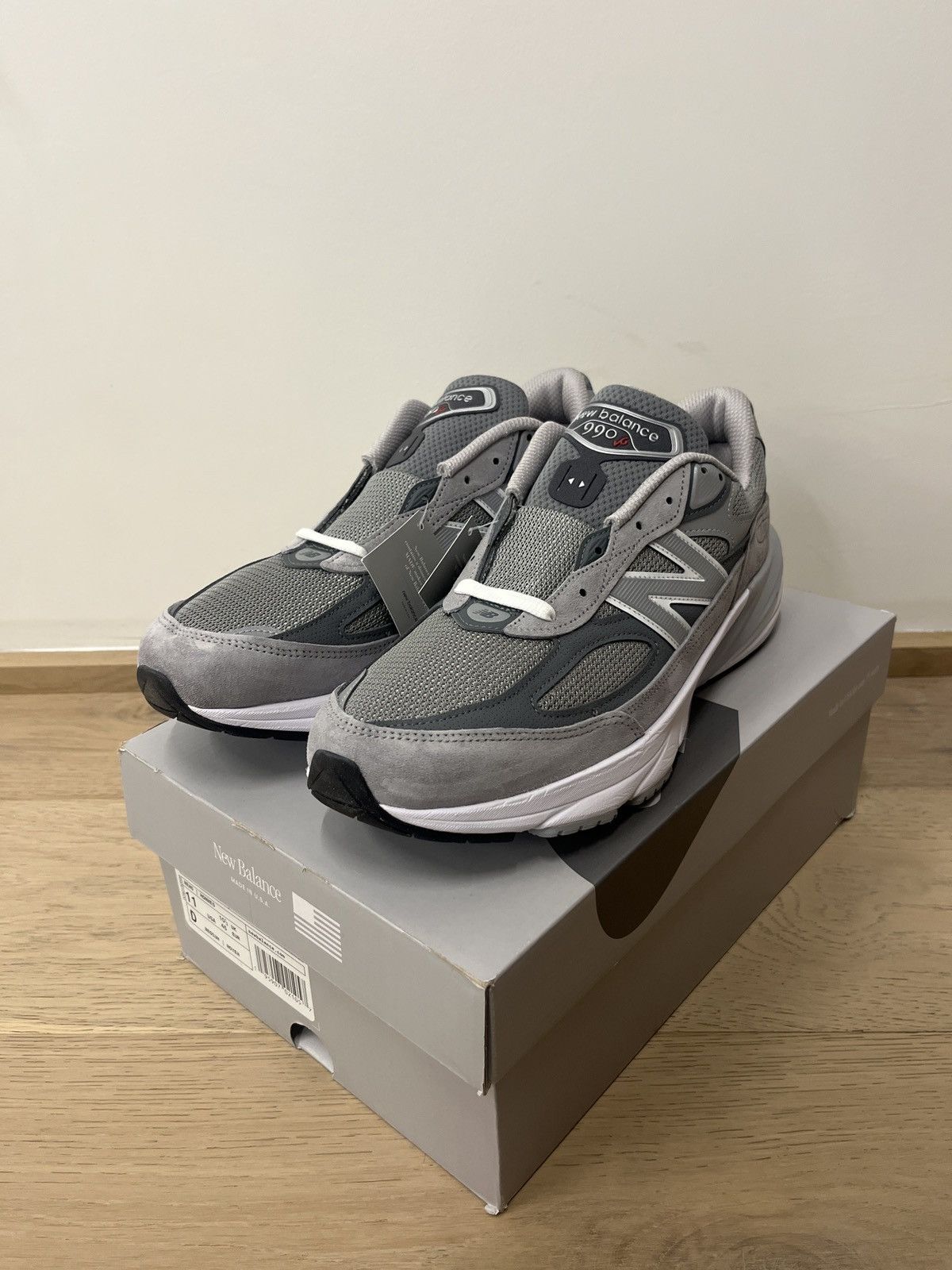 image of New Balance Made In Usa 990V6 Grey Shoes, Men's (Size 11)