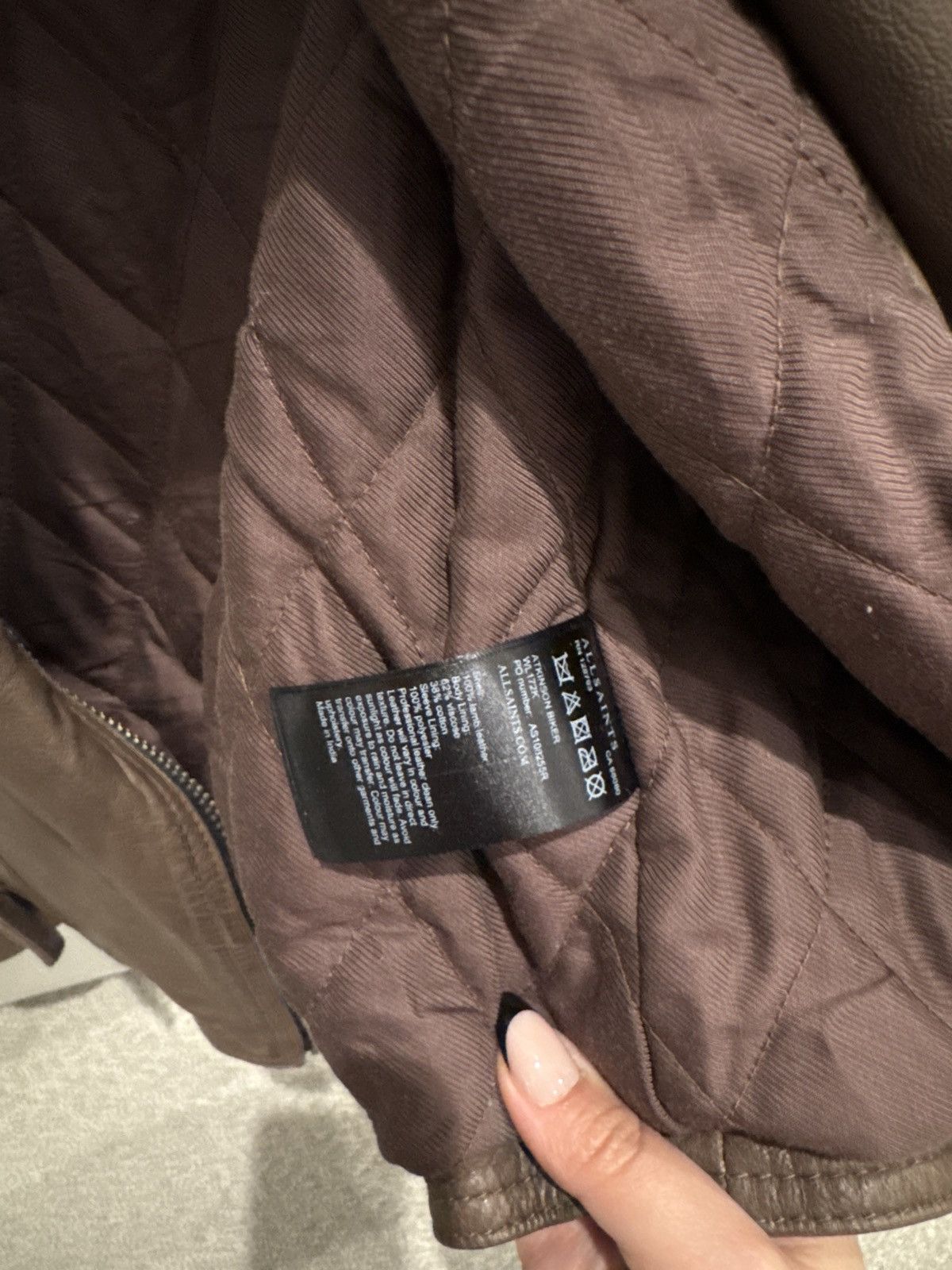 Allsaints AllSaints brown Atkinson biker leather jacket Size XS / US 0-2 / IT 36-38 - 4 Thumbnail