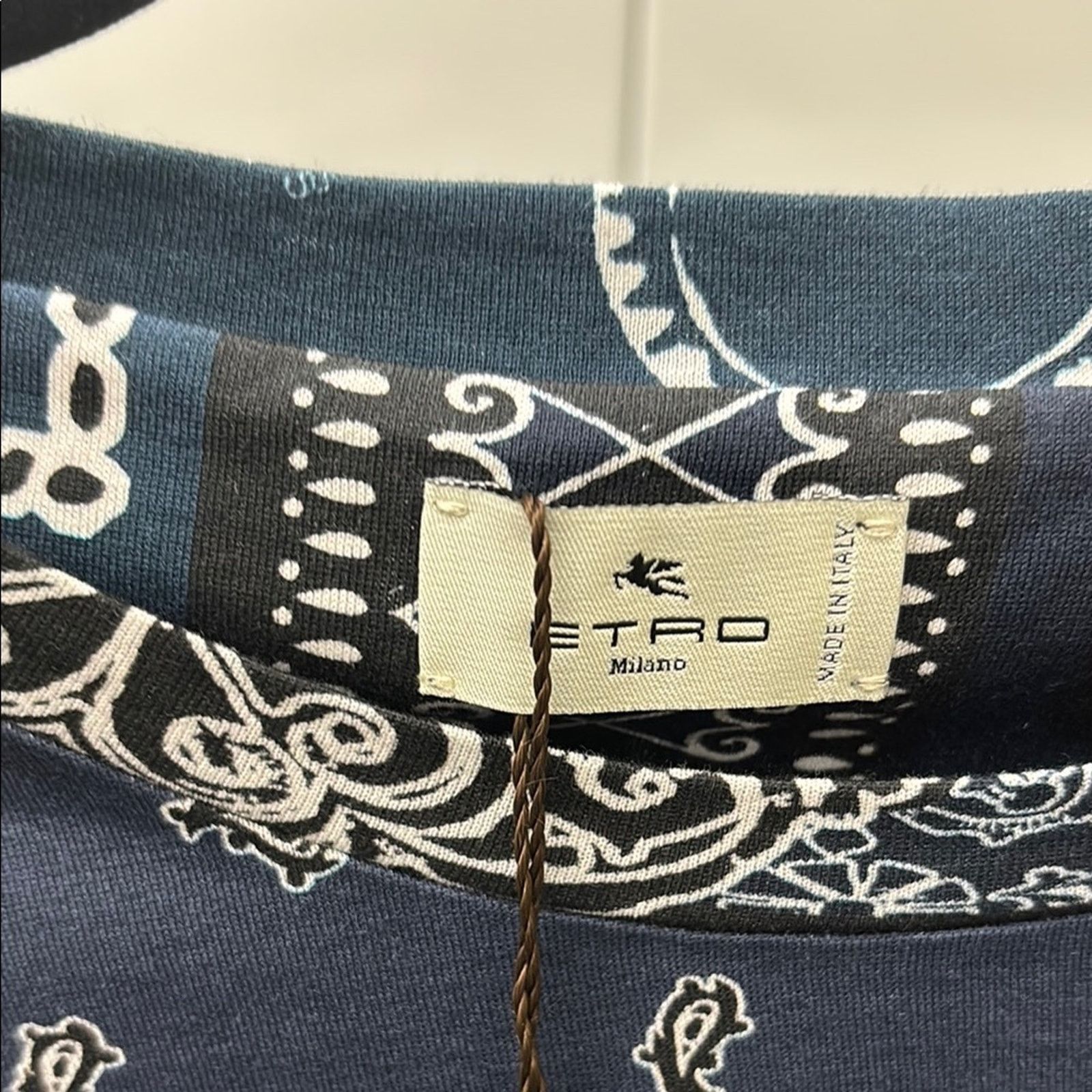 Etro NWT Etro Blue and White Paisley Short Sleeve Tee Size S Size US S / EU 44-46 / 1 - 3 Thumbnail