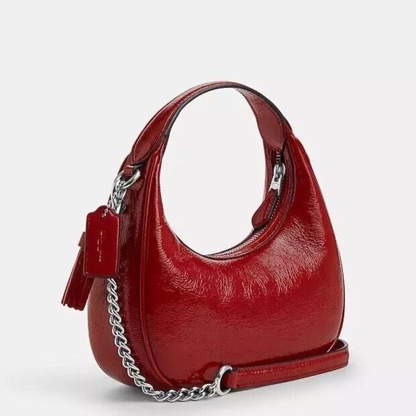 Coach NWT Coach CW036 Carmen Mini Crossbody Bag red silver Size ONE SIZE - 5 Thumbnail