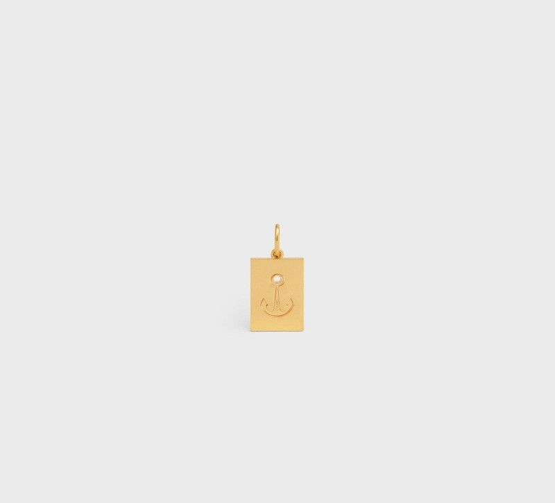 o1bcso1str1024 Size: OS/ Interlocking Anchor Pendant in Gold