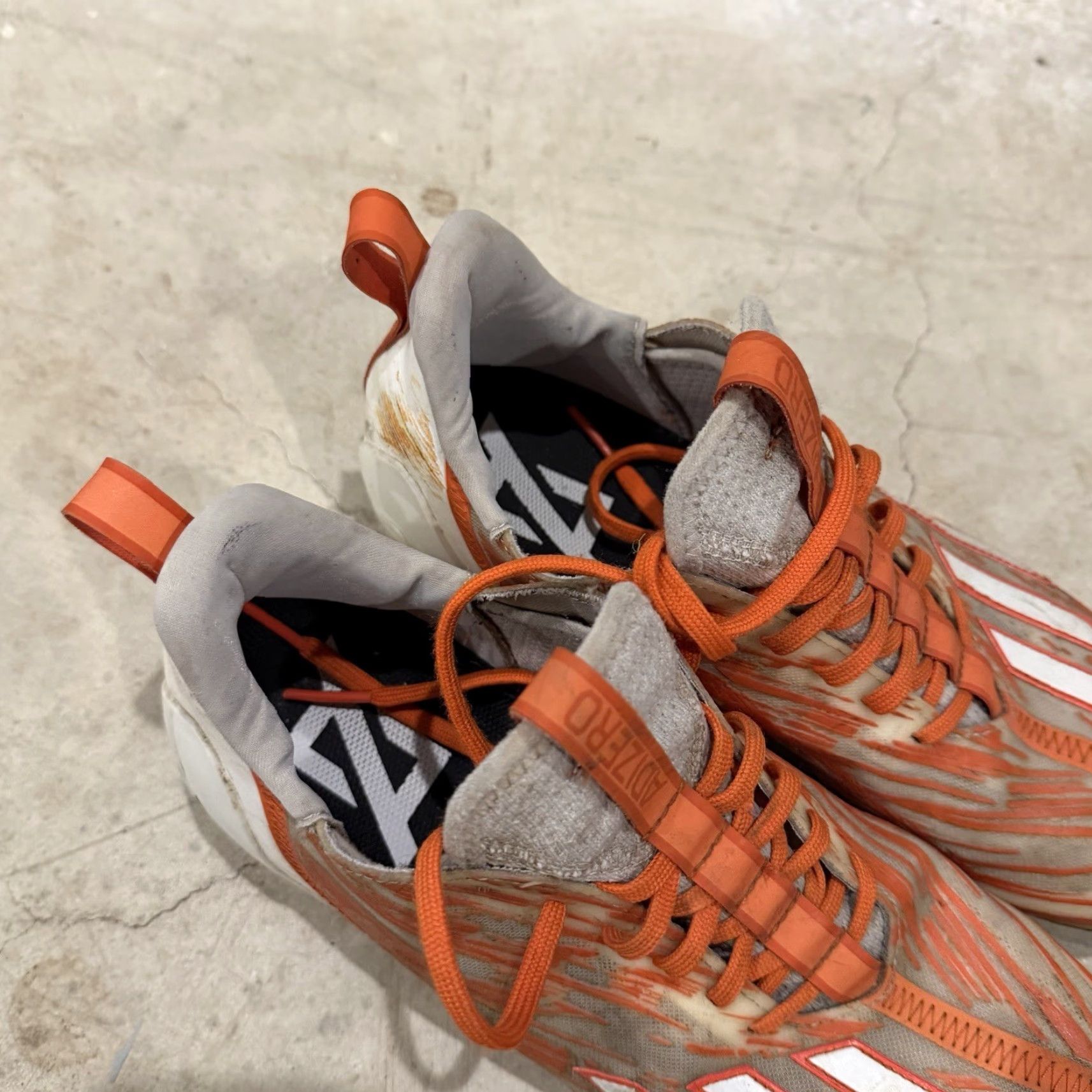 Adidas adidas Adizero Cleats White Team Orange GZ6913 Mens Size 11 Cleats Athletic Shoe Team Orange White Mens Size 11 Size US 11 / EU 44 - 3 Thumbnail