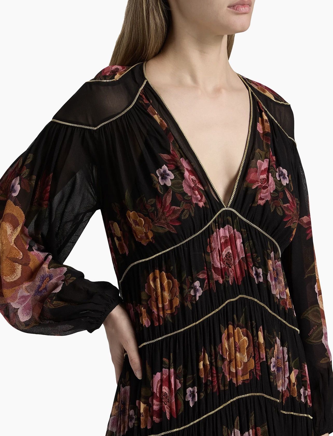 Farm Rio Farm Rio Chenille Flowers Floral V-Neck Maxi Dress size S Size S / US 4 / IT 40 - 4 Thumbnail
