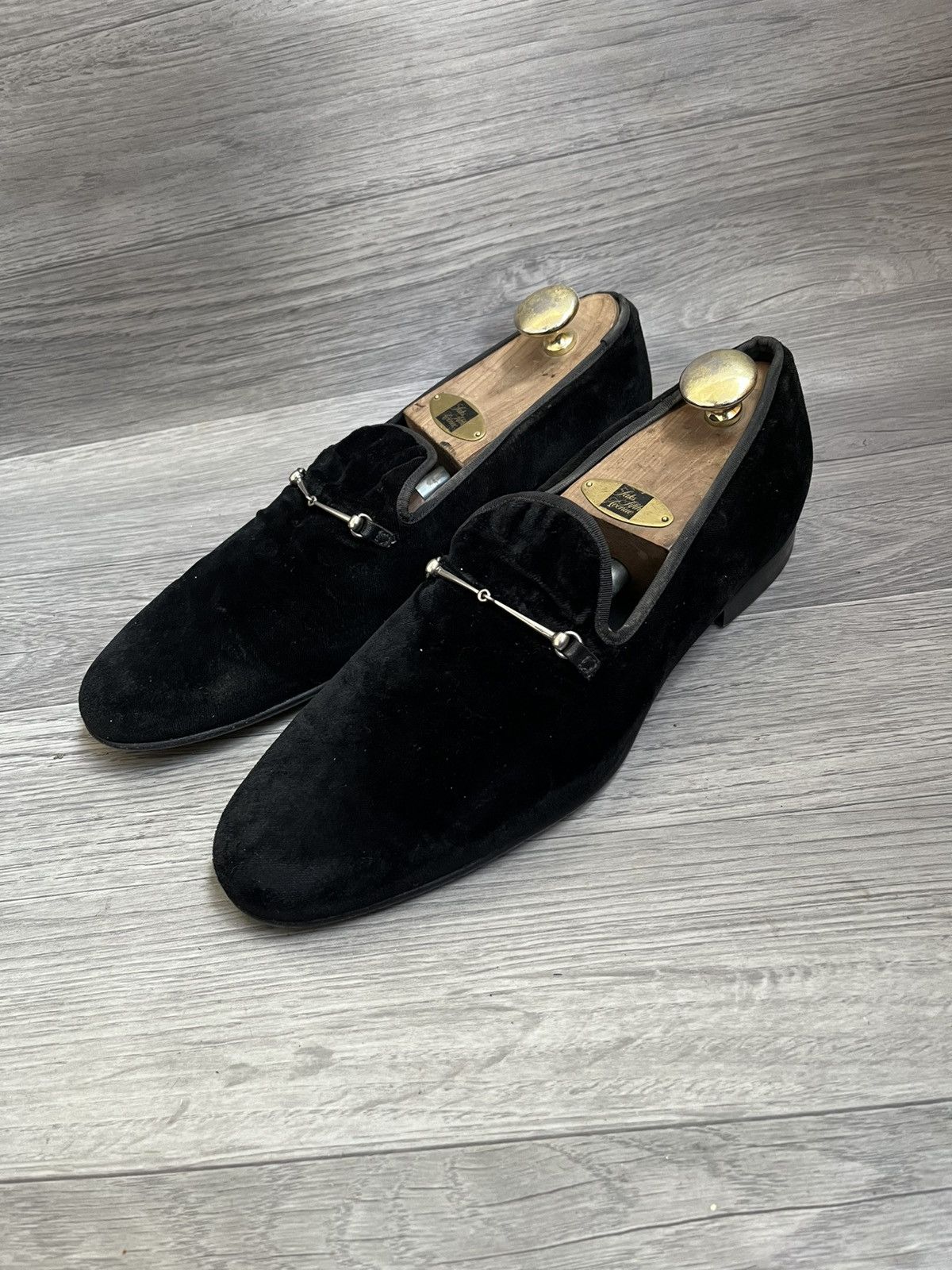 Gucci Gucci horsebit velvet black leather slip on loafers uk 9 Size US 10 / EU 43 - 1 Thumbnail
