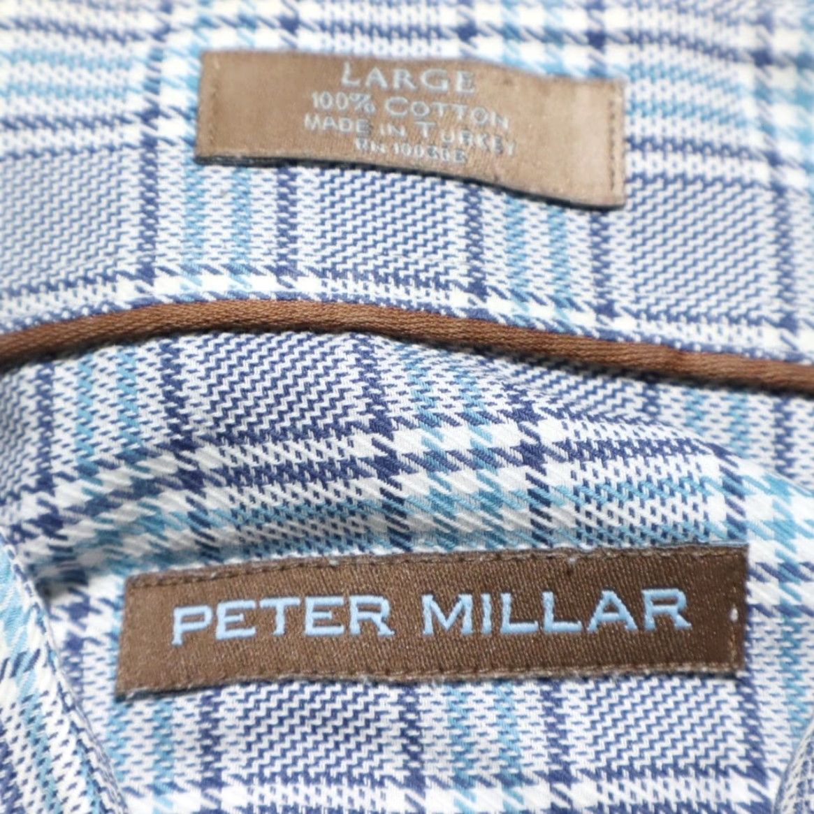 Peter Millar Peter Millar Shirt Men Long Sleeve Button Up Plaid Light Tweed Cotton L Multi-Colored Size US L / EU 52-54 / 3 - 5 Thumbnail
