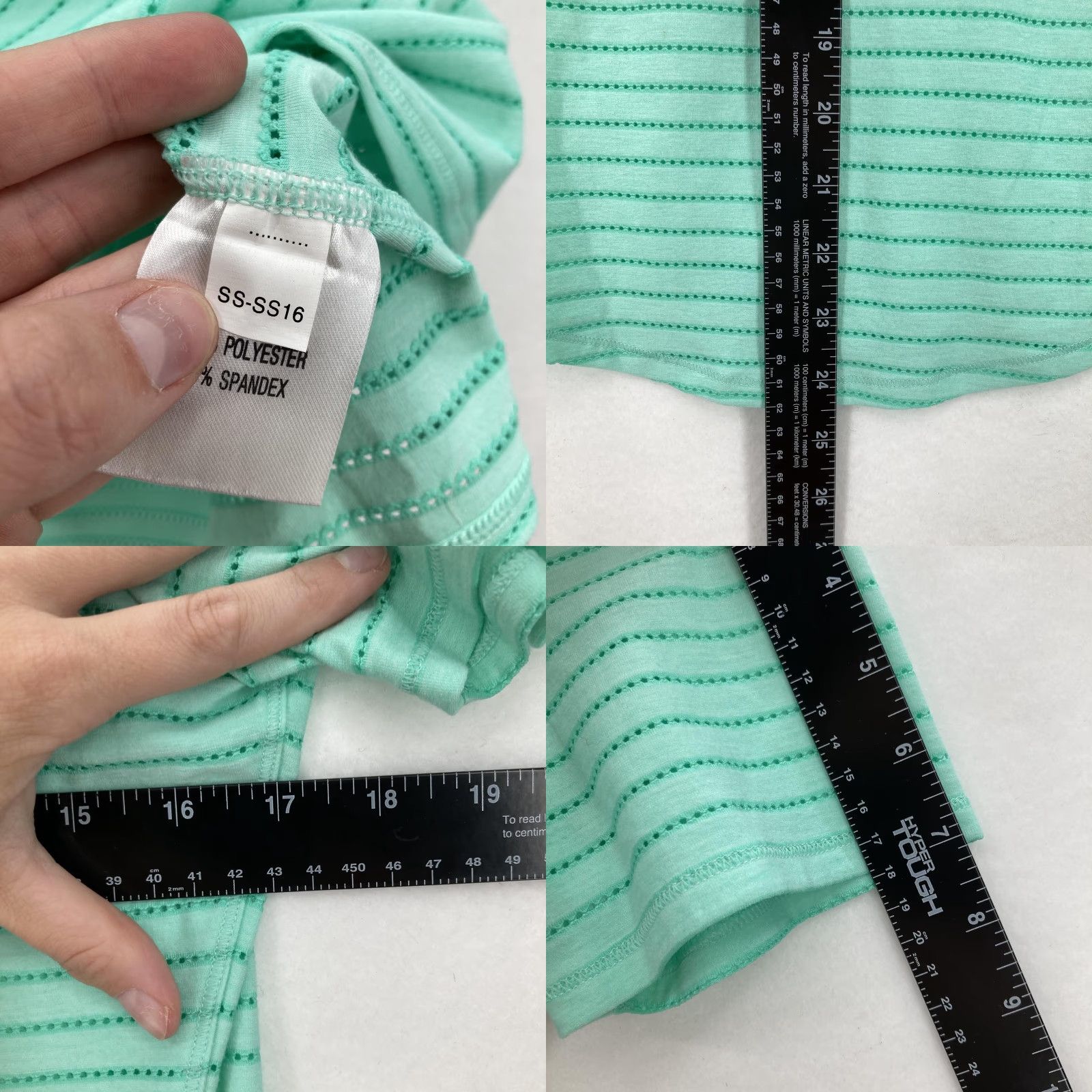 Adidas Adidas ClimaCool Polo Shirt Womens Small Green Striped Golf Performance Breathable Stretch Size S / US 4 / IT 40 - 8 Thumbnail