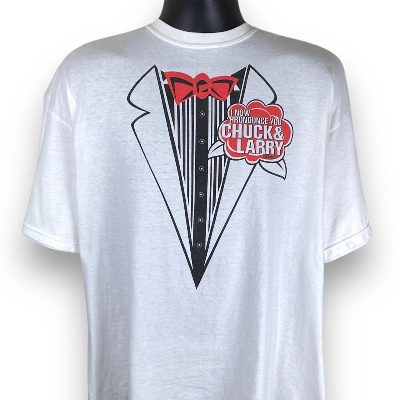 Vintage Vintage Y2K I Now Pronounce You Chuck & Larry Tshirt Size US XL / EU 56 / 4 - 1 Thumbnail