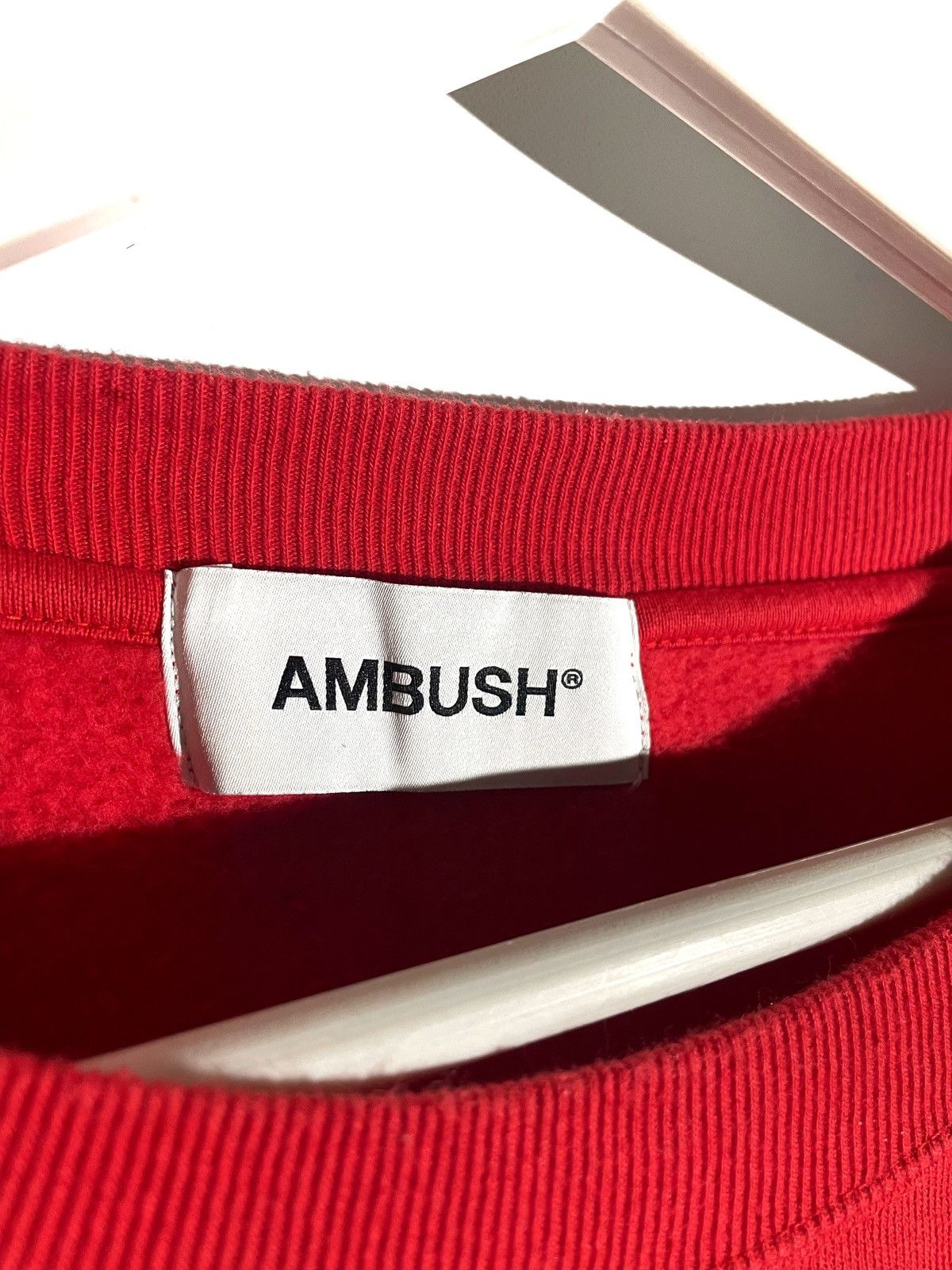 Ambush Design Ambush Red Men Basic Sweatshirt Embroidery Logo Size L Japan Size US L / EU 52-54 / 3 - 7 Thumbnail