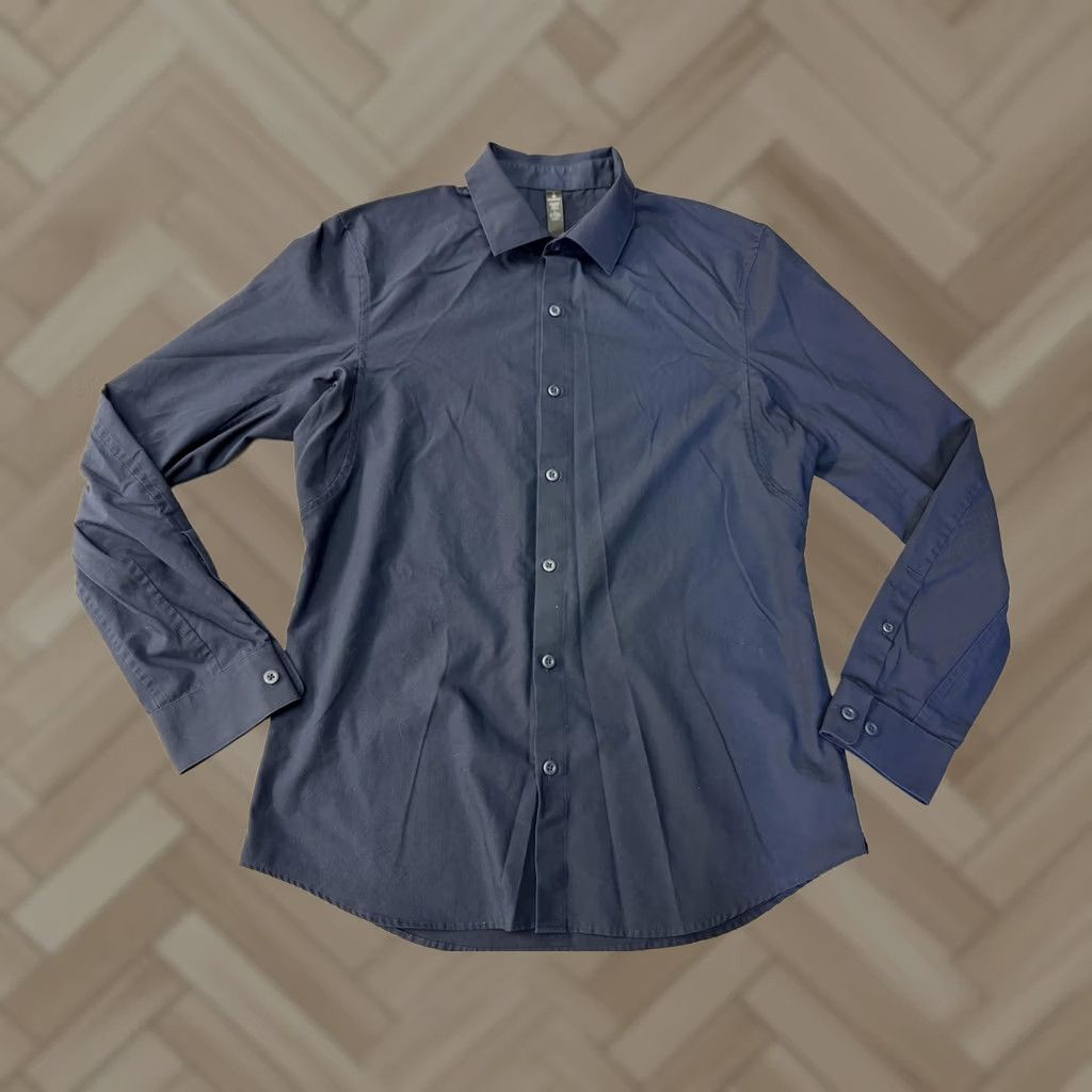 Lululemon VINTAGE Lululemon Shirt Mens Small Navy Blue Button Down Stretch Performance Long Sleeve Size US S / EU 44-46 / 1 - 1 Thumbnail