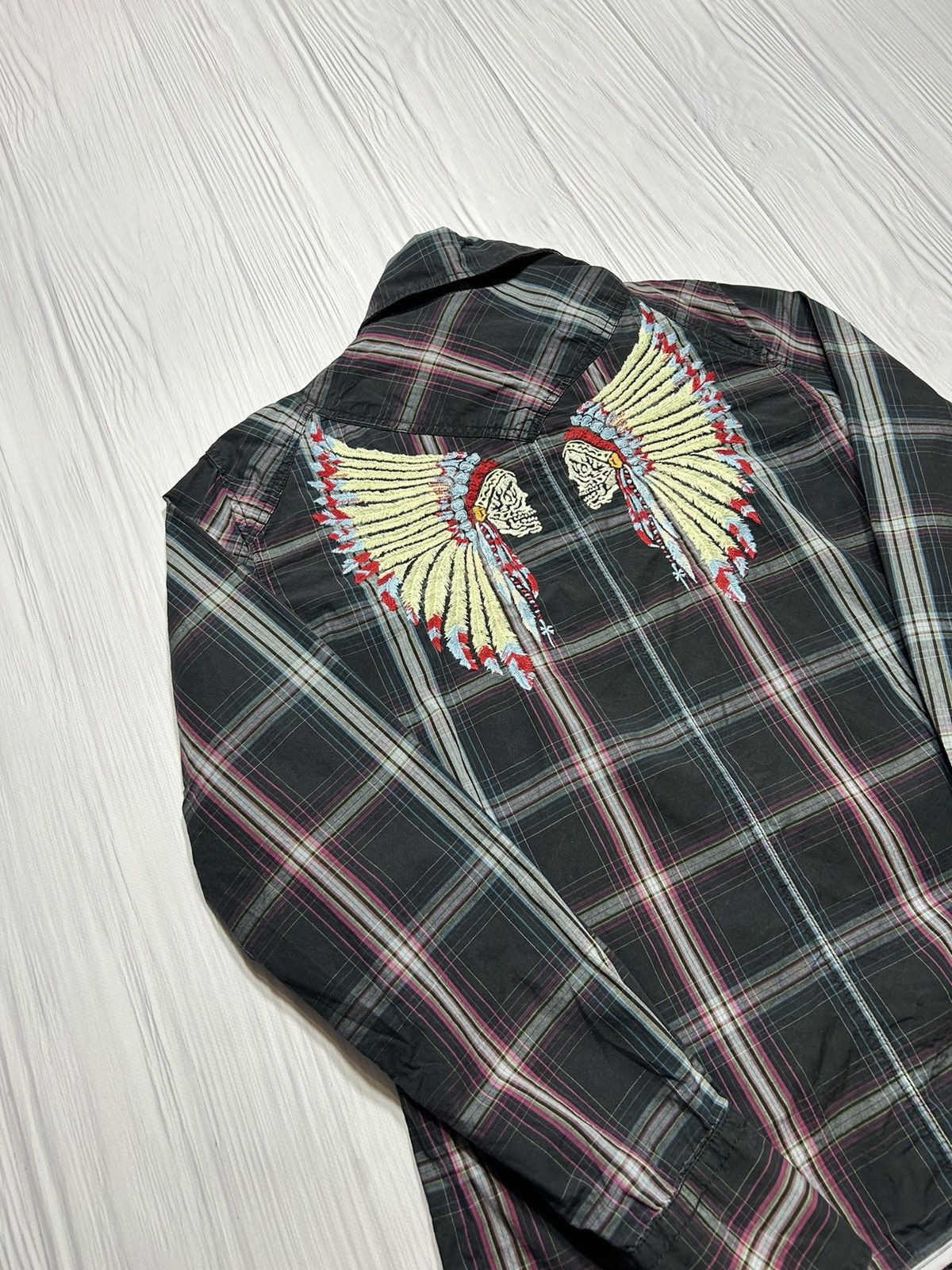 Levi's Levis Indian Skull Check Plaid Shirt Overshirt Size US M / EU 48-50 / 2 - 3 Thumbnail