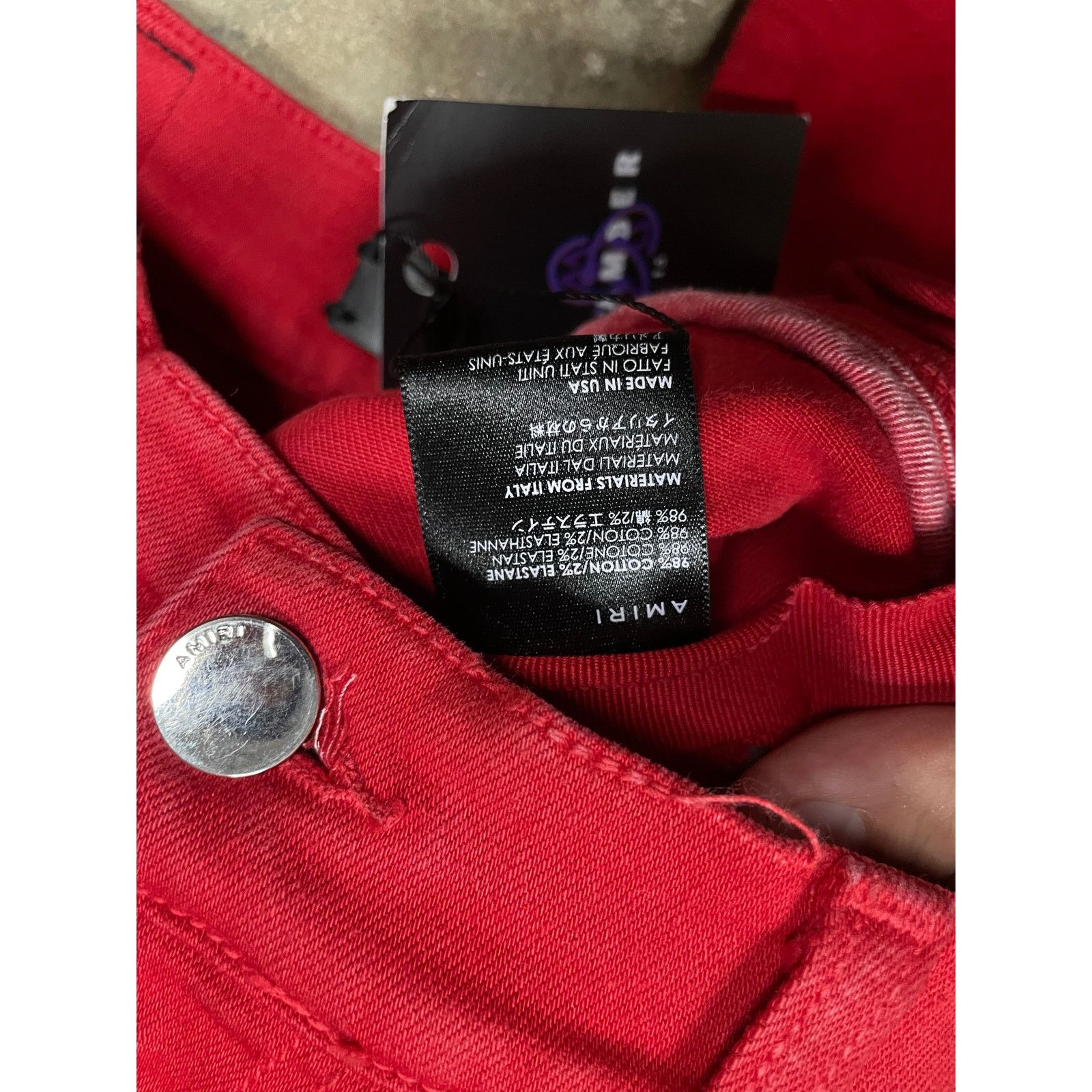 Amiri Amiri Jeans Thrasher Red Black Stripe Used 31 Size US 31 - 6 Thumbnail
