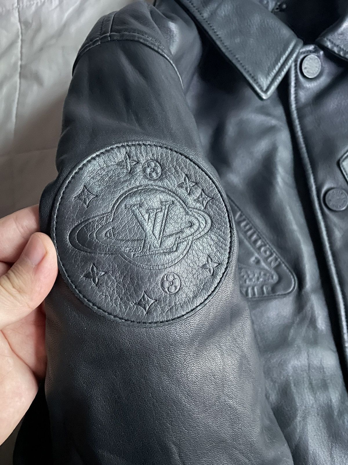 Louis Vuitton Louis Vuitton Satellite Black Leather Jacket Size US M / EU 48-50 / 2 - 5 Thumbnail