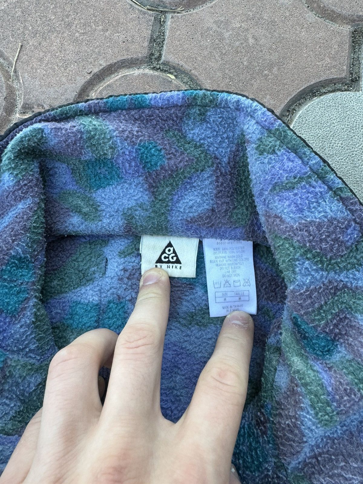 Nike ACG × Vintage 90s Retro Nike ACG Aztec Fleece Jacket Synchilla Size US M / EU 48-50 / 2 - 4 Thumbnail