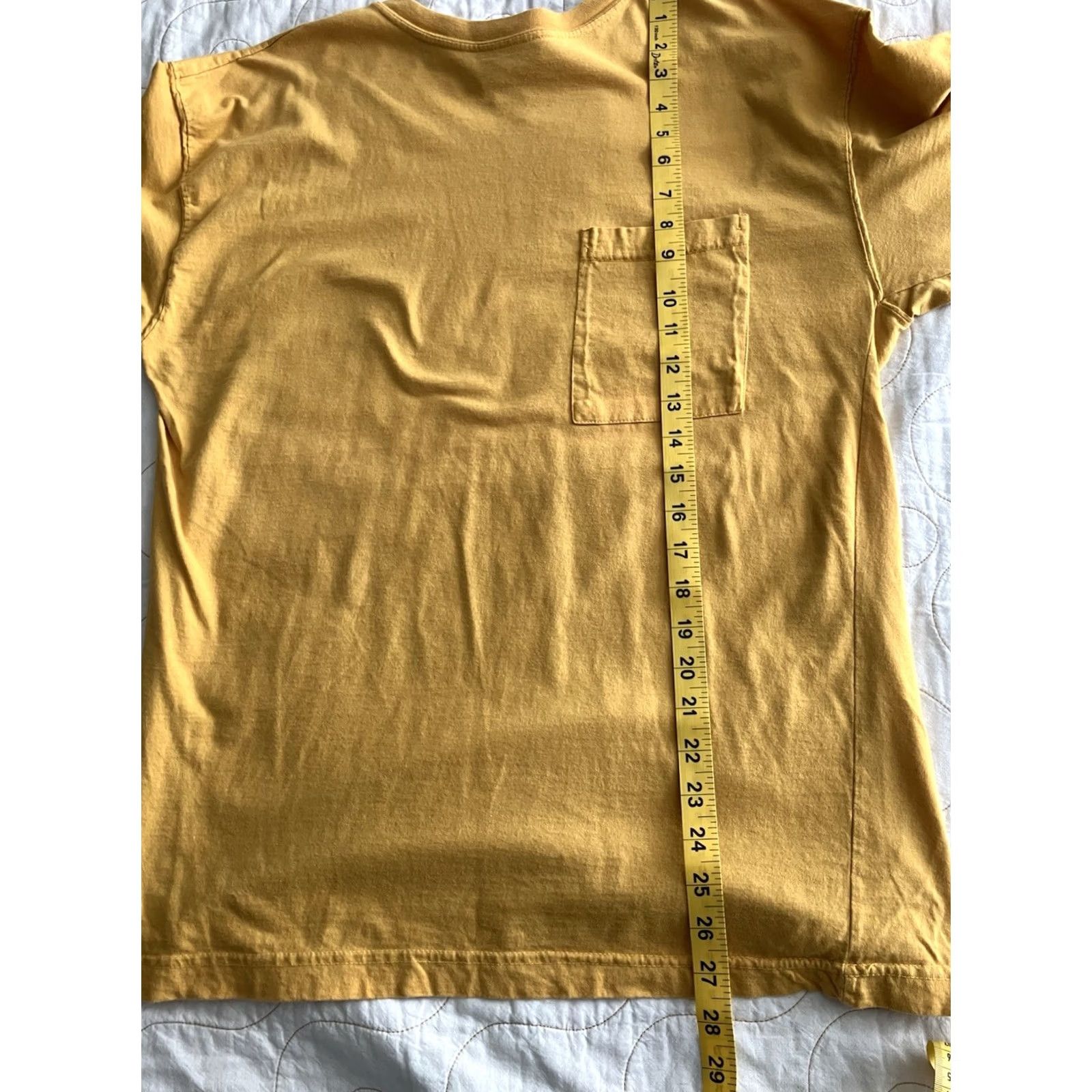 Vintage VINTAGE Tarazzia Sports Blank Pocket Tee T Shirt Unisex Adults L Yellow 90s Beach Tropical Cotton Jersey Crew Neck Short Sleeve Size US L / EU 52-54 / 3 - 5 Thumbnail