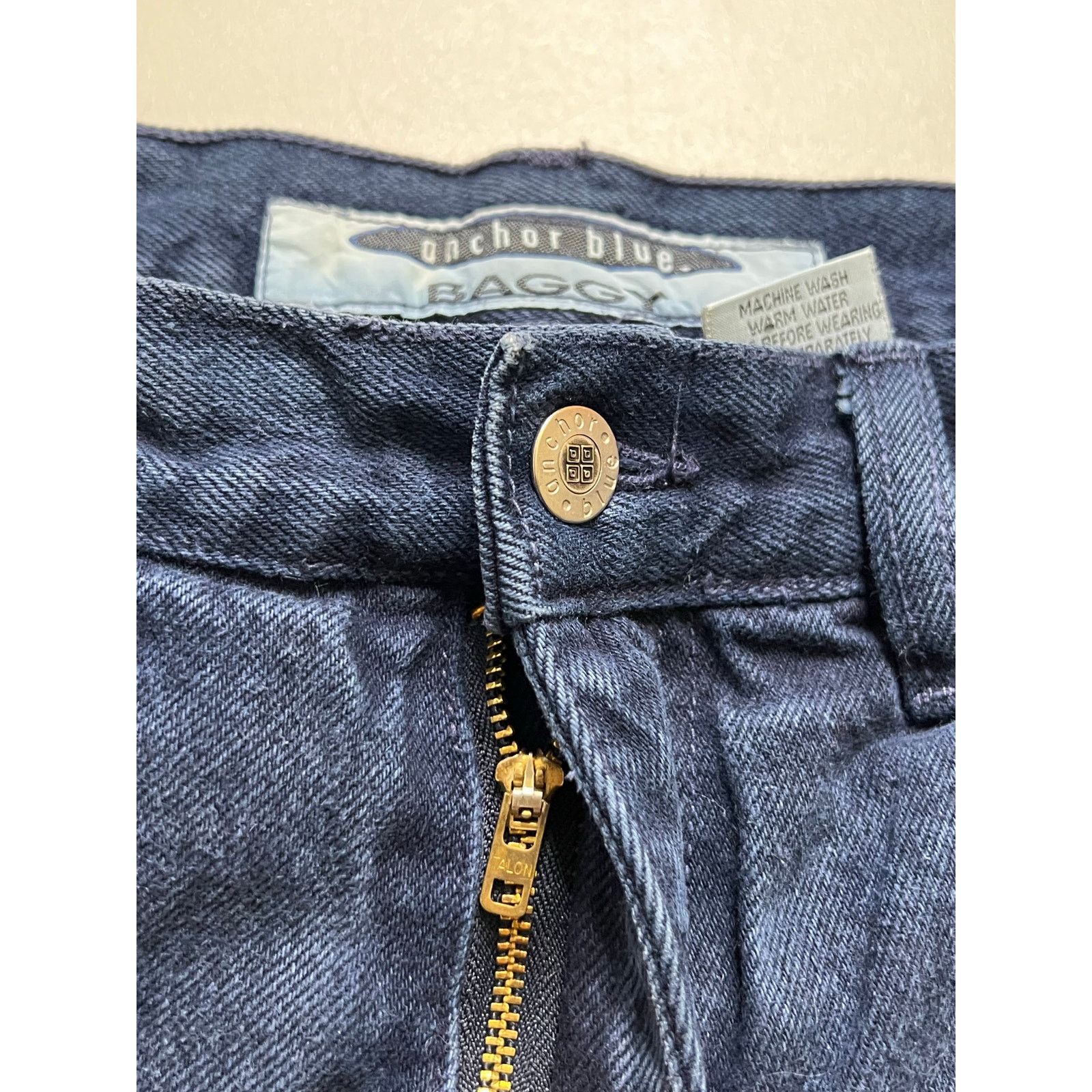 Anchor Blue Vintage 90s Anchor Blue Baggy Jeans37x31) Wide Leg USA Talon Size US 38 / EU 54 - 12 Thumbnail
