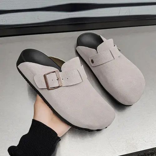 Other Stylish Gray Suede Clogs with Buckle Size US 9 / EU 42 - 5 Thumbnail