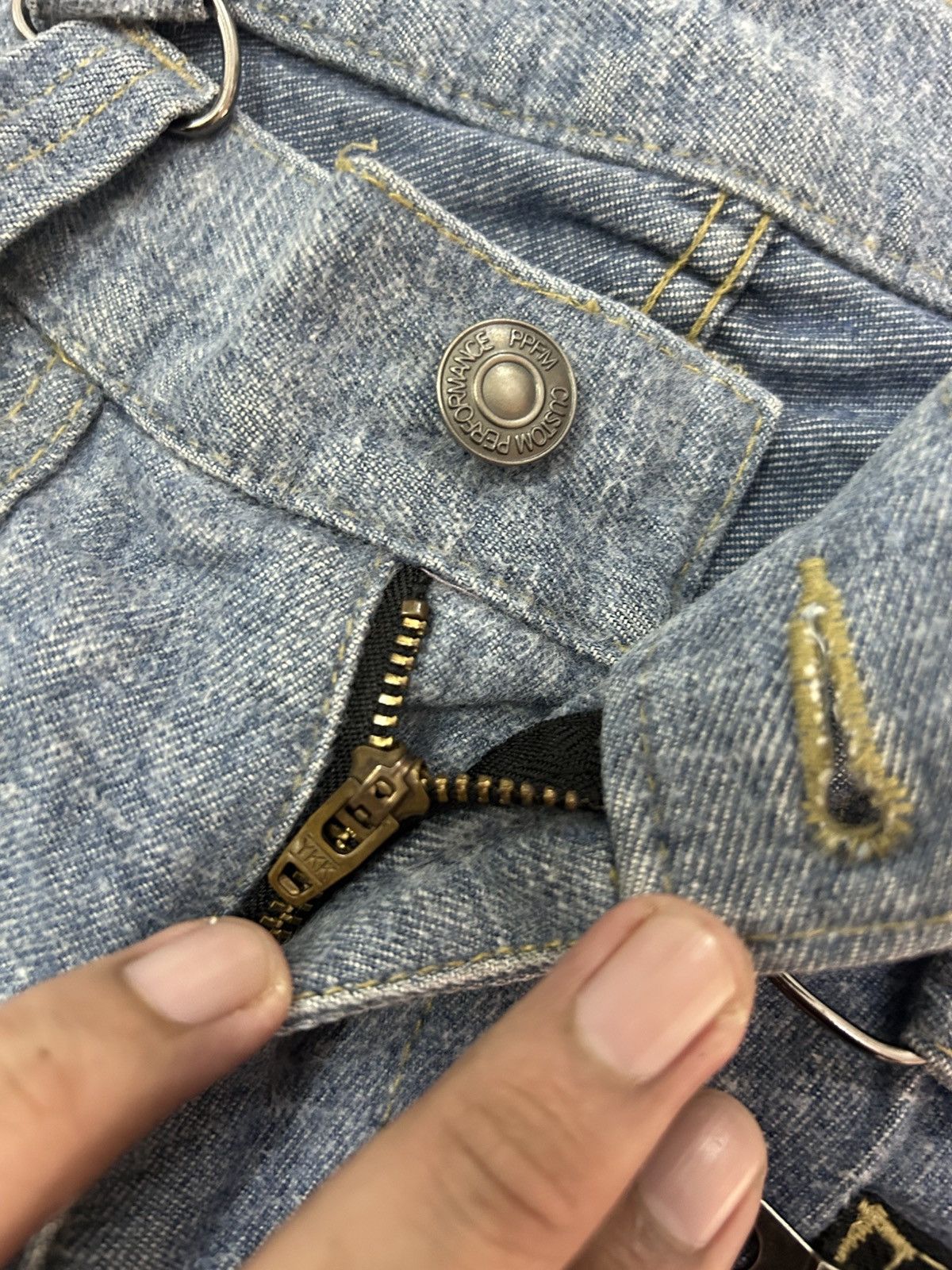 Japanese Brand × PPFM × Vintage Vintage PPFM Japanese Denim Twisted-Leg Utility Jeans Size US 34 / EU 50 - 15 Thumbnail