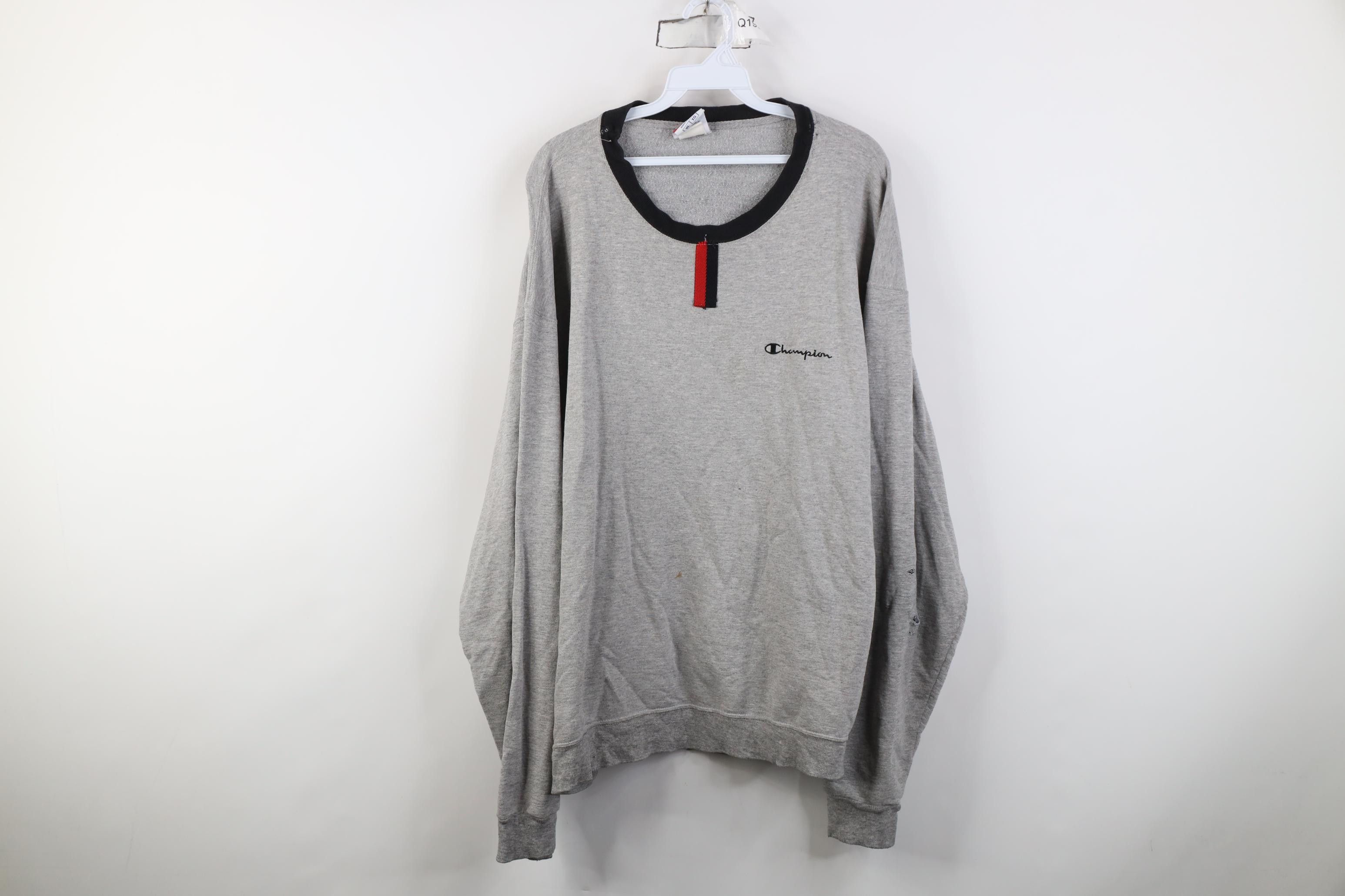 Champion Vintage 90s Champion Spell Crewneck Sweatshirt Heather Gray Size US XL / EU 56 / 4 - 1 Thumbnail