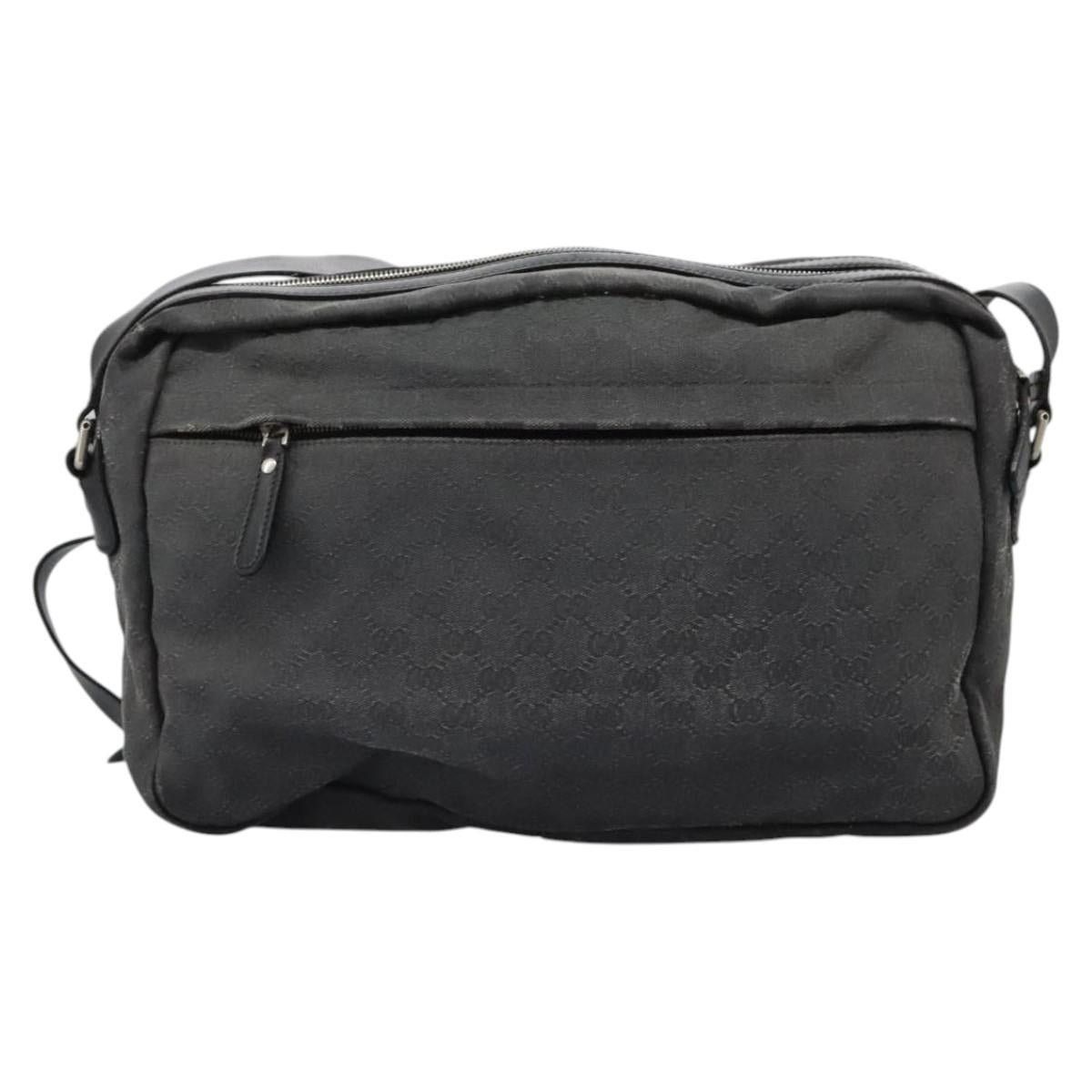 Gucci GUCCI GG Canvas Shoulder Bag Black Silver Size ONE SIZE - 2 Thumbnail
