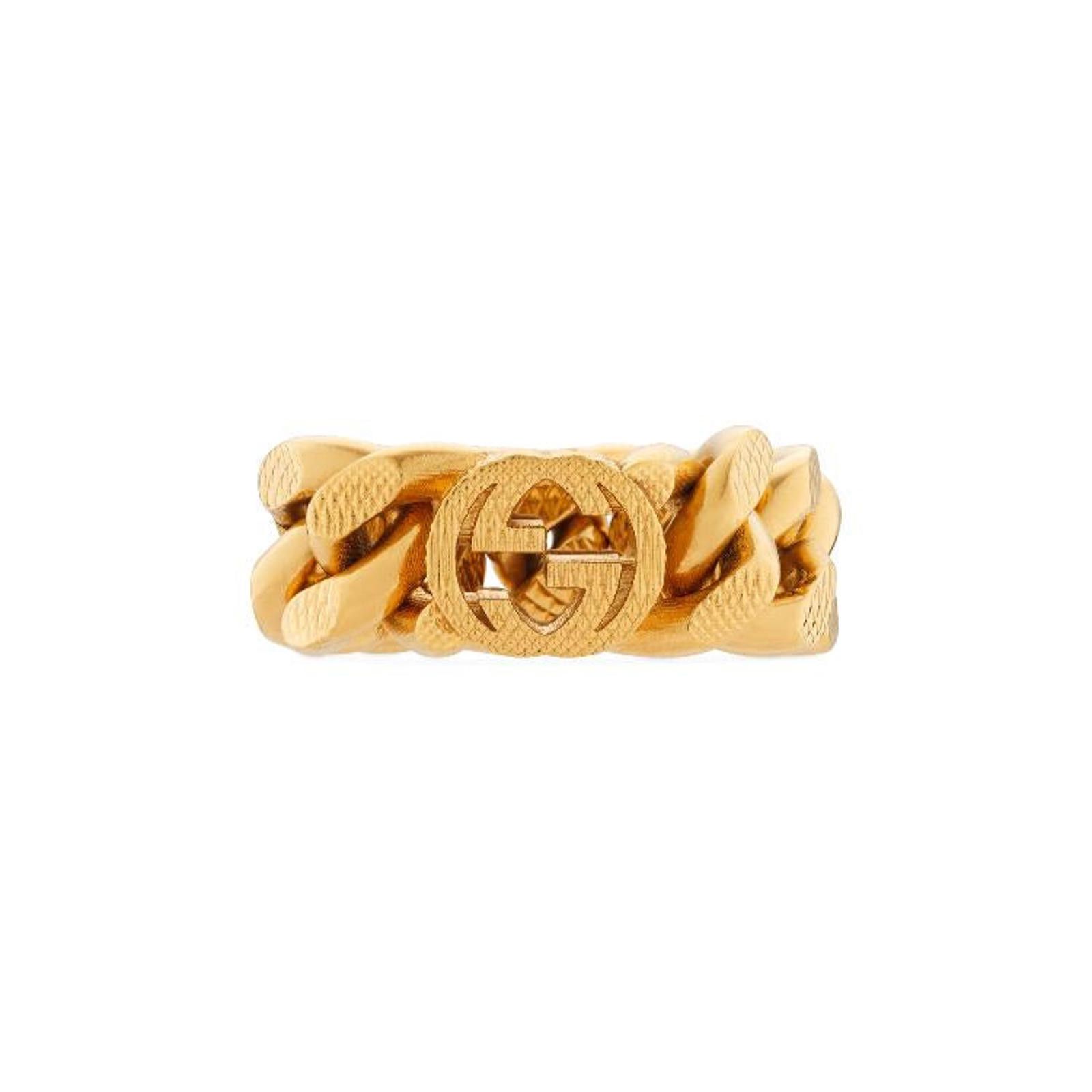 Gucci Gucci Interlocking G Gold Chain Ring Size ONE SIZE - 1 Thumbnail