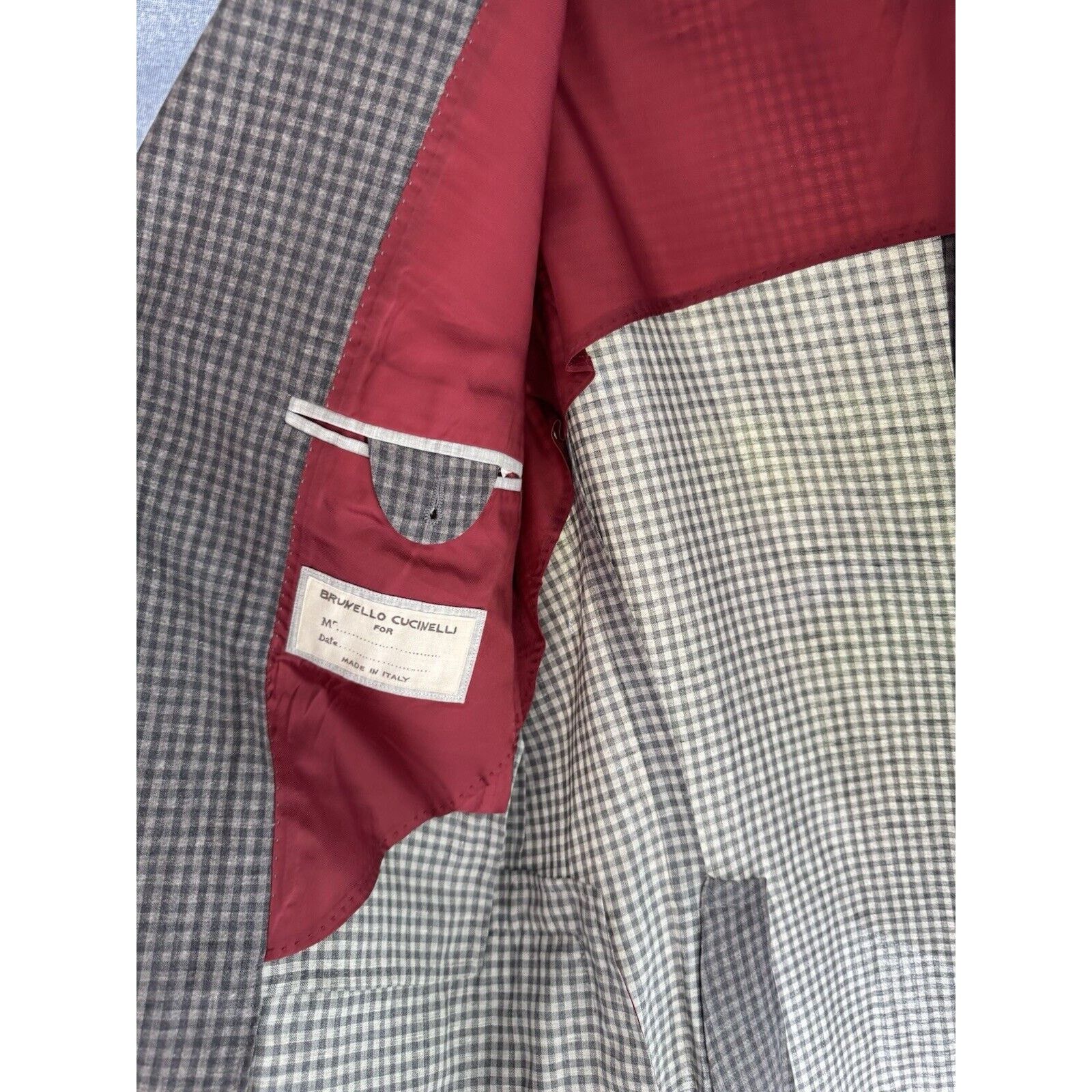 Brunello Cucinelli Brunello Cucinelli Linen Wool Silk Gingham blazer 52/42 Size 42R - 4 Thumbnail
