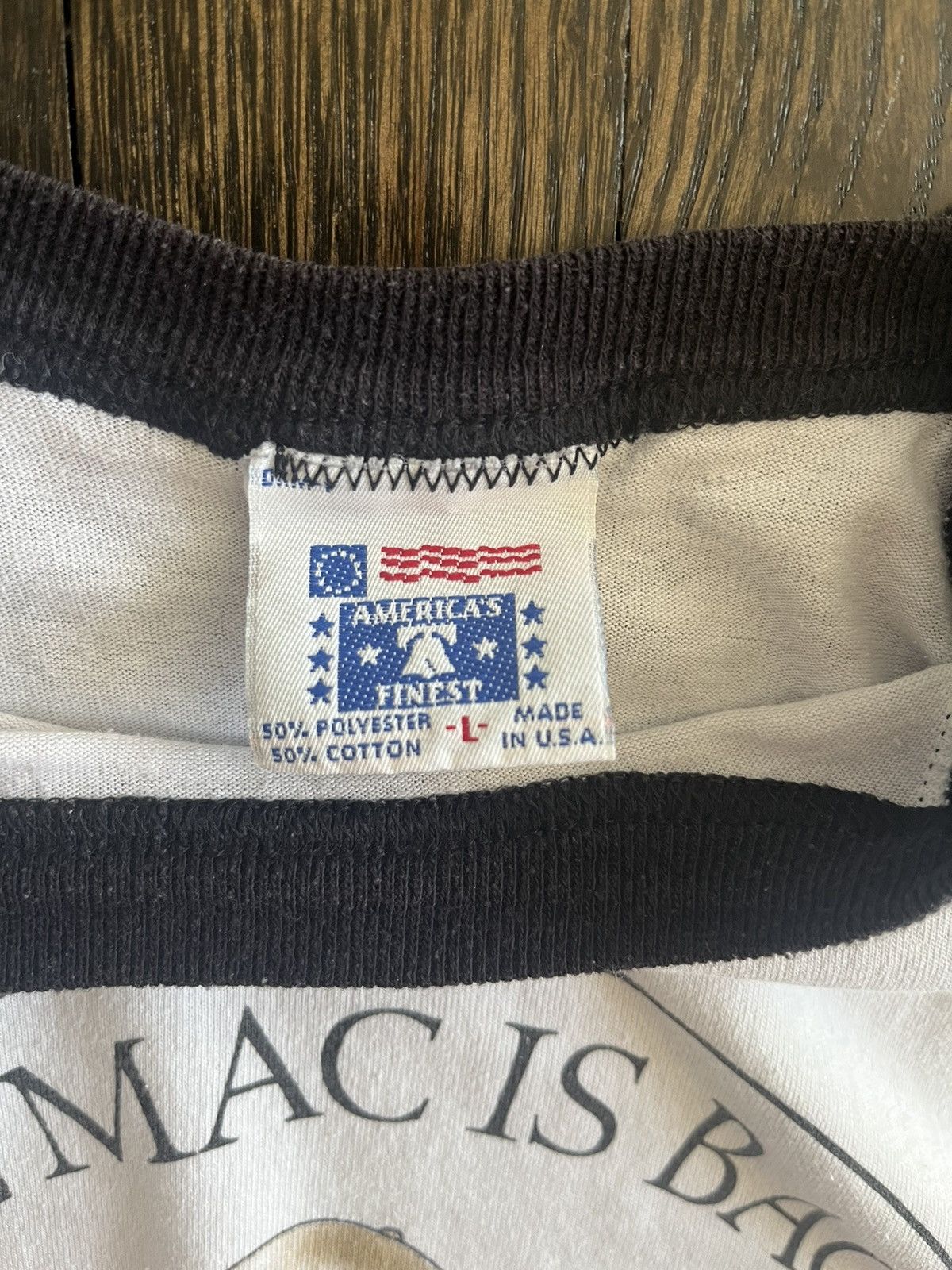 Band Tees Fleetwood Mac ‘Mac is Back’ Vintage 80s Tour Baseball Raglan Size US L / EU 52-54 / 3 - 3 Thumbnail