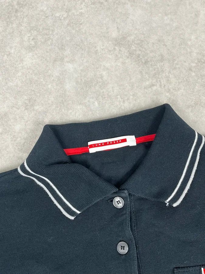 Prada 2000s Luna Rossa Black Logo Longsleeve Polo Size US XS / EU 42 / 0 - 4 Thumbnail