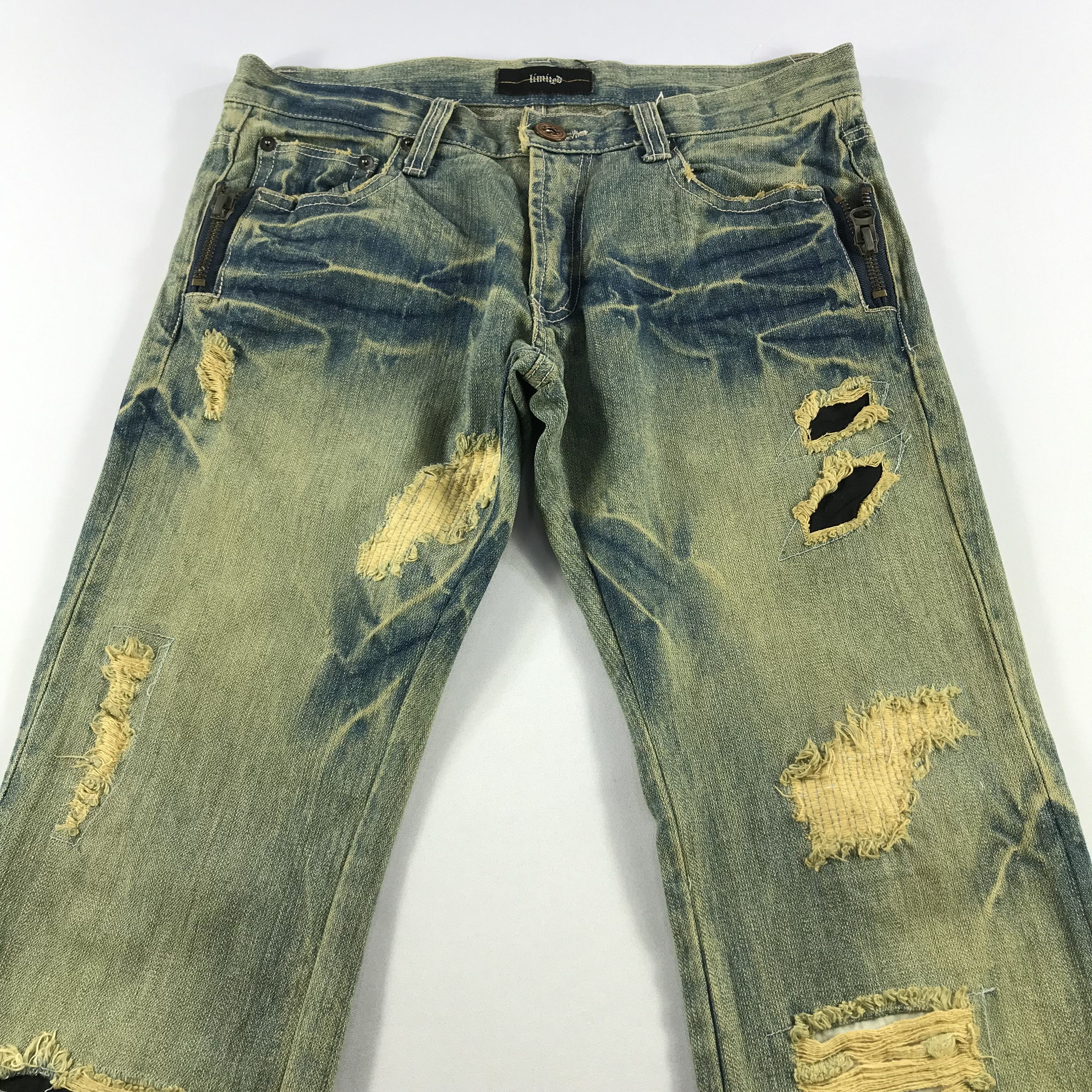 Japanese Brand Japanese Brand Limited Jeans Mud Wash Distressed Denim Size US 32 / EU 48 - 3 Thumbnail