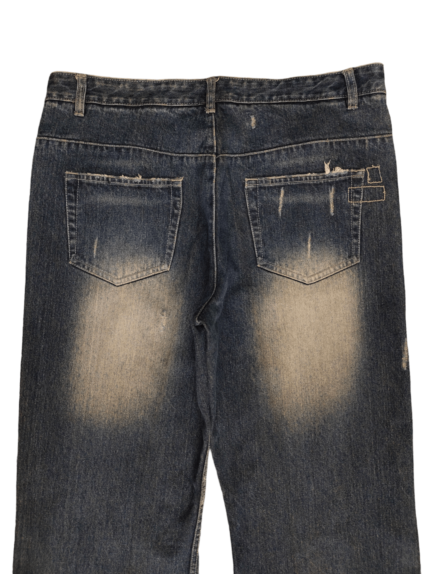Hysteric Glamour Baggy Jeans Industrie Sand Wash Ripped Denim Wide Loose Y2k Size US 37 - 13 Thumbnail