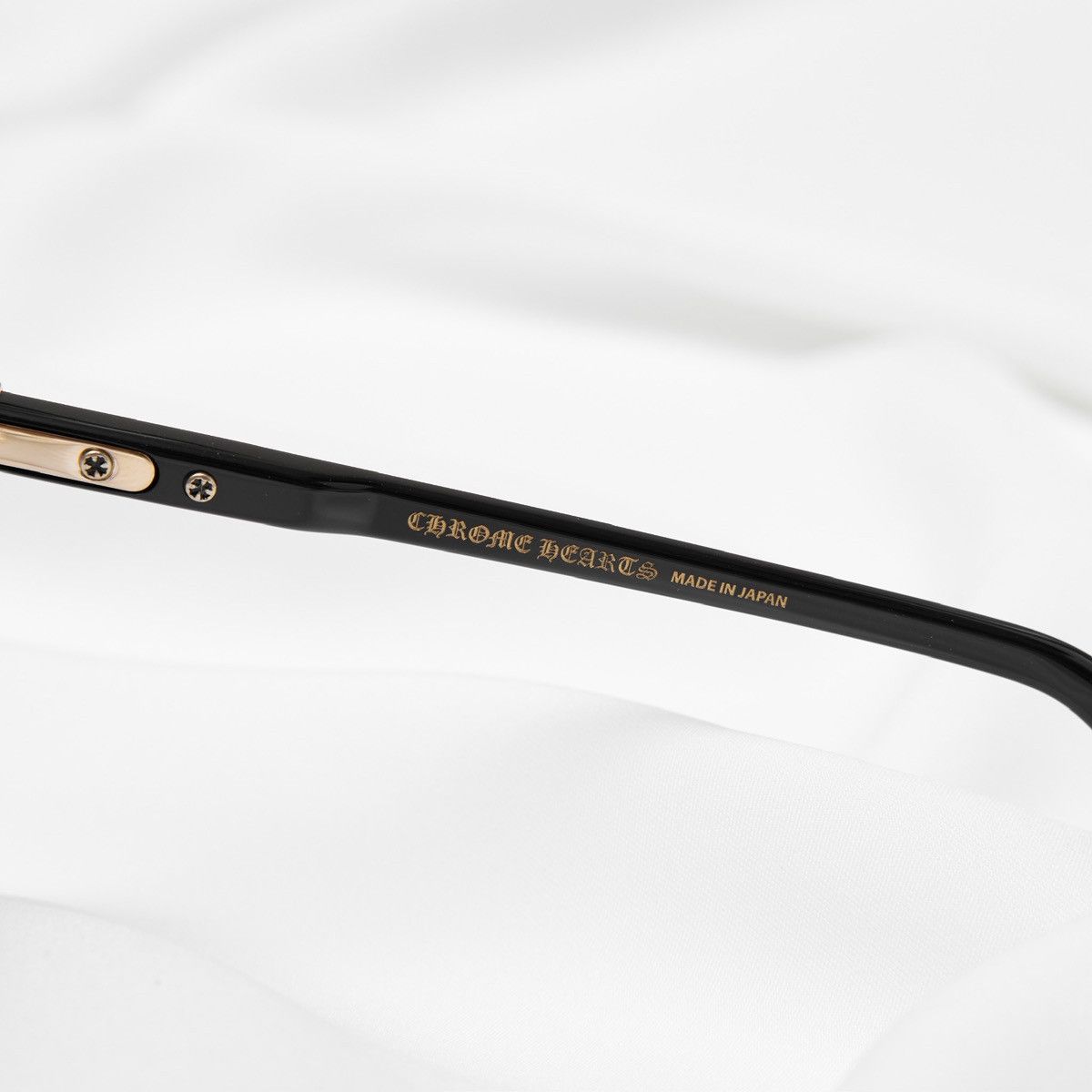 Chrome Hearts CHROME HEARTS BLAZIN MATTE BLACK/GOLD PLATED-BLACK-PLASTIC GLASSES Size ONE SIZE - 5 Thumbnail