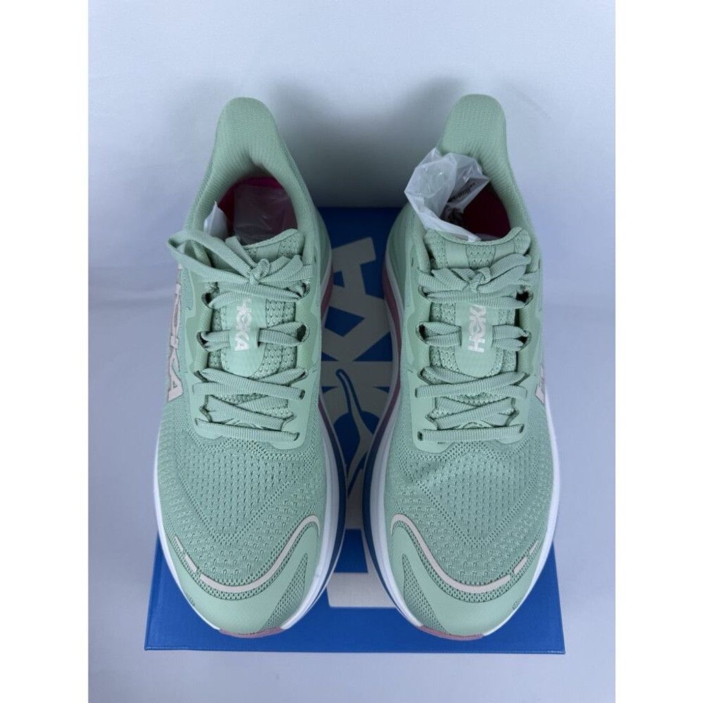 Hoka Hoka One One Skyward X Jadeite Dried Rose Women's Green Pink Size US 8.5 / IT 38.5 - 8 Thumbnail