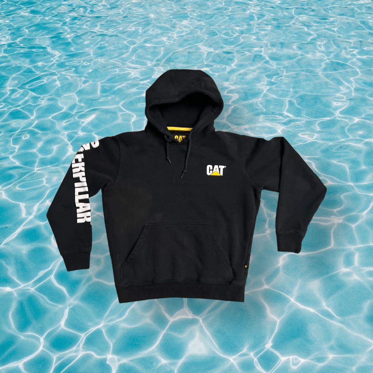 Caterpillar × Vintage Sick Black Workwear CAT Caterpillar hoodie Size US M / EU 48-50 / 2 - 1 Thumbnail