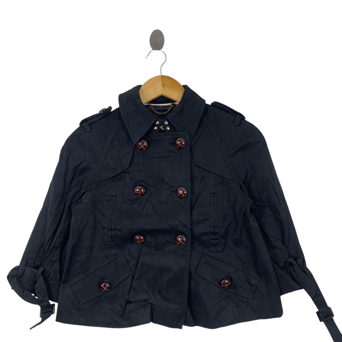 Banana Republic Vintage BANANA REPUBLIC AOP Lining Peacoat Pea Coat Jacket Size XS / US 0-2 / IT 36-38 - 5 Thumbnail