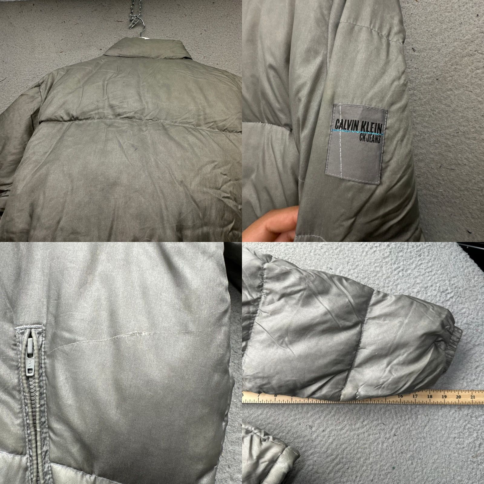 Calvin Klein VINTAGE Calvin Klein Puffer Jacket Gray Mens XL Size US XL / EU 56 / 4 - 8 Thumbnail