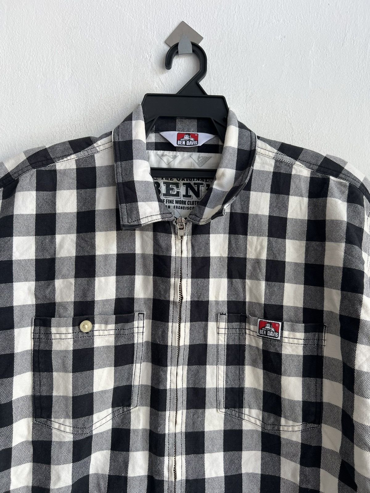 Ben Davis Y2K Ben Davies Checkerboard Duck Canvas Zipper Work Jacket Size US L / EU 52-54 / 3 - 1 Thumbnail