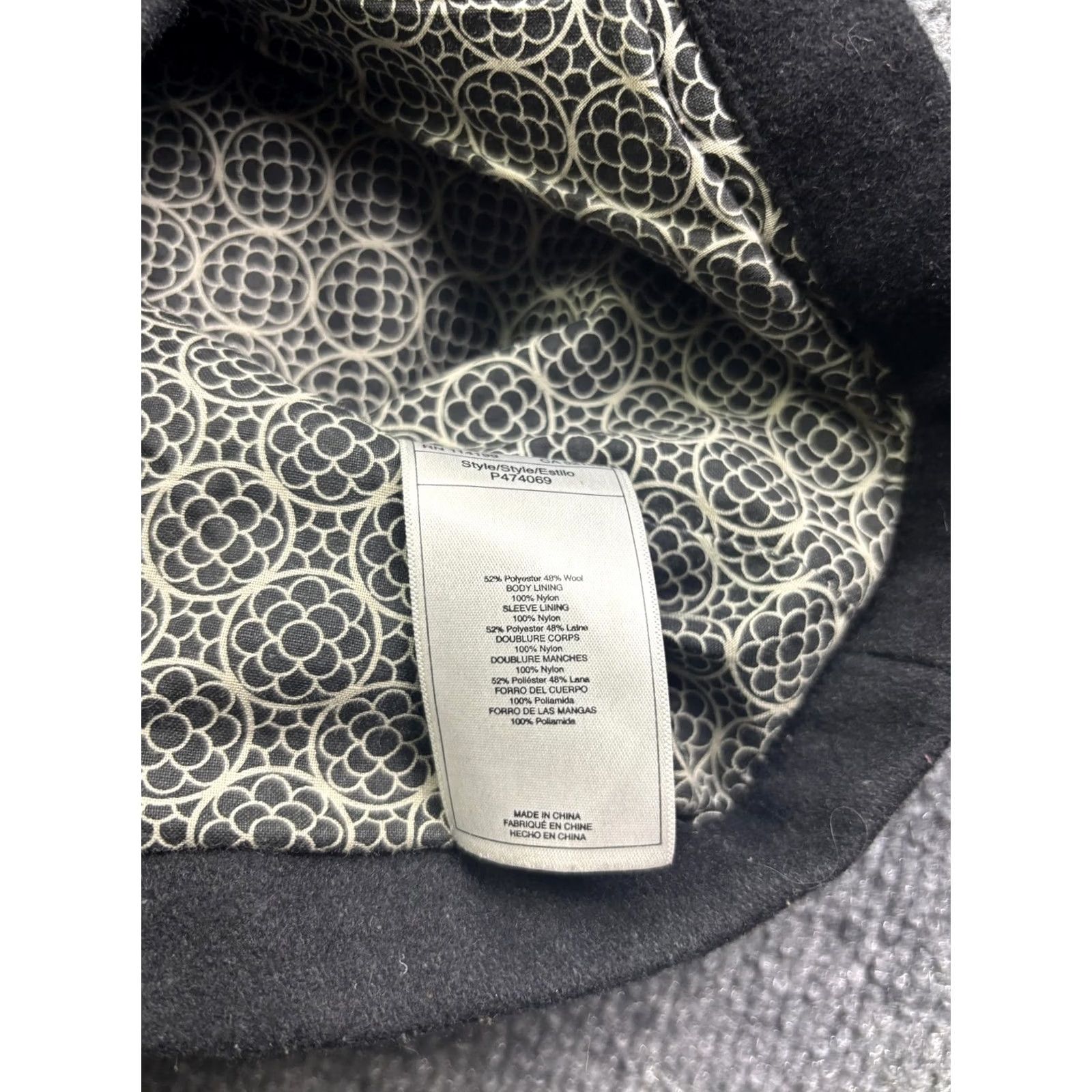 Vintage Roxy Coat Womens M Black Hooded Lined Wool-Blend Mid-Length Pockets Button Parka Jacket/Coat Casual Travel Mens Womens Girls Boys Size M / US 6-8 / IT 42-44 - 7 Thumbnail