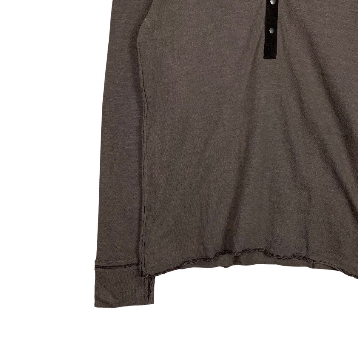 Japanese Brand ELLE HOMME Half Button V Neck Long Sleeve Shirt #2604-C117 Size US M / EU 48-50 / 2 - 3 Thumbnail