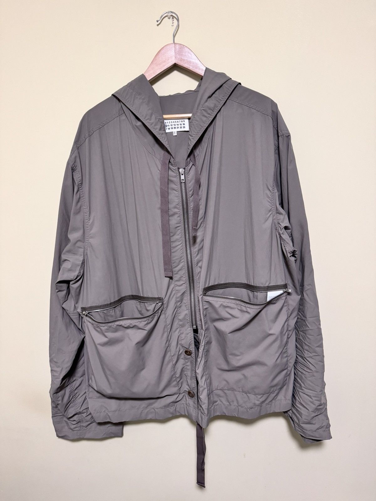 Maison Margiela Maison Margiela Taupe Recycled Nylon Sports Jacket Size US XL / EU 56 / 4 - 4 Thumbnail