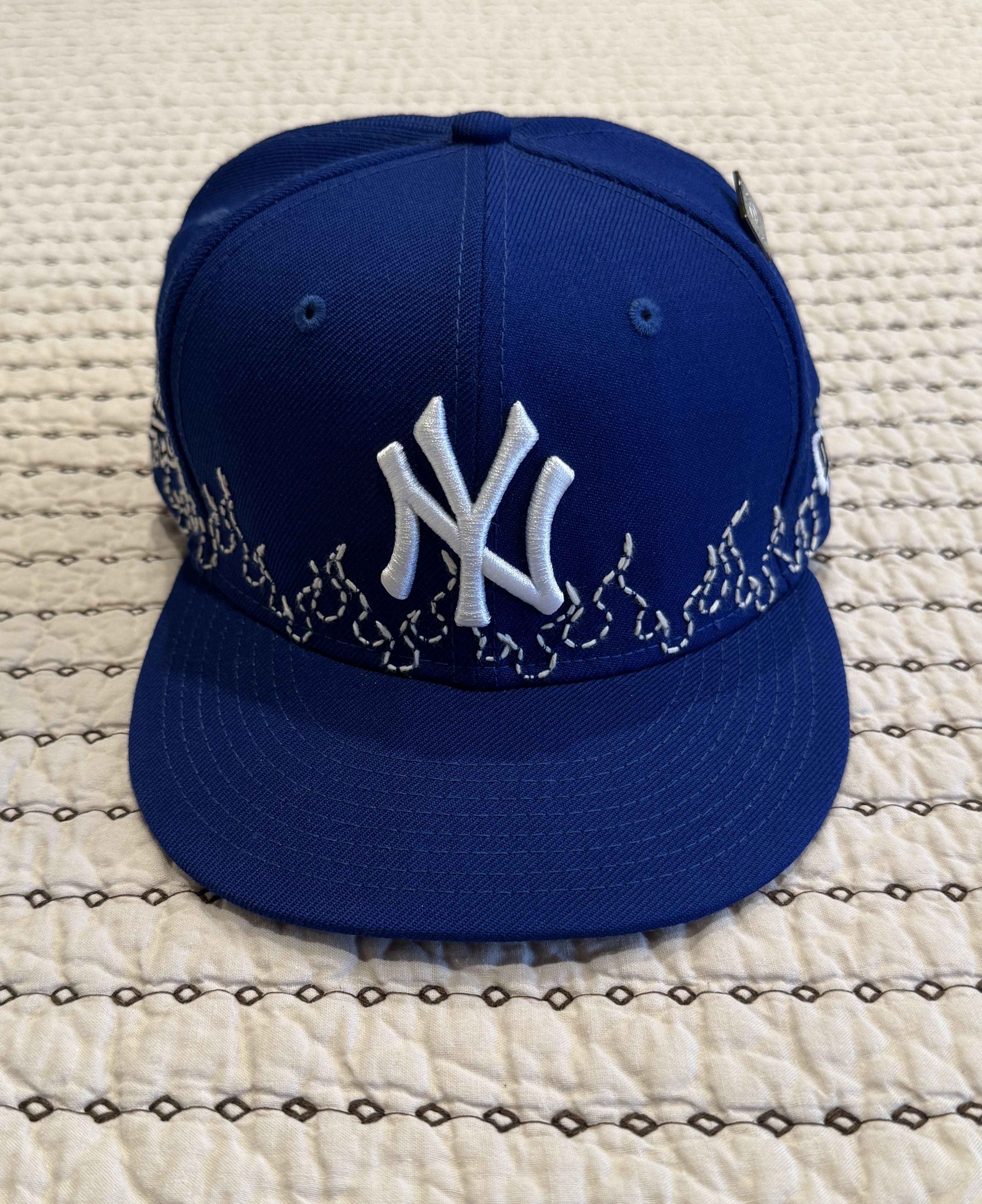LOSO NYC NEW YORK YANKEES 1999 WORLD SERIES HAT ROYAL 7 1/4