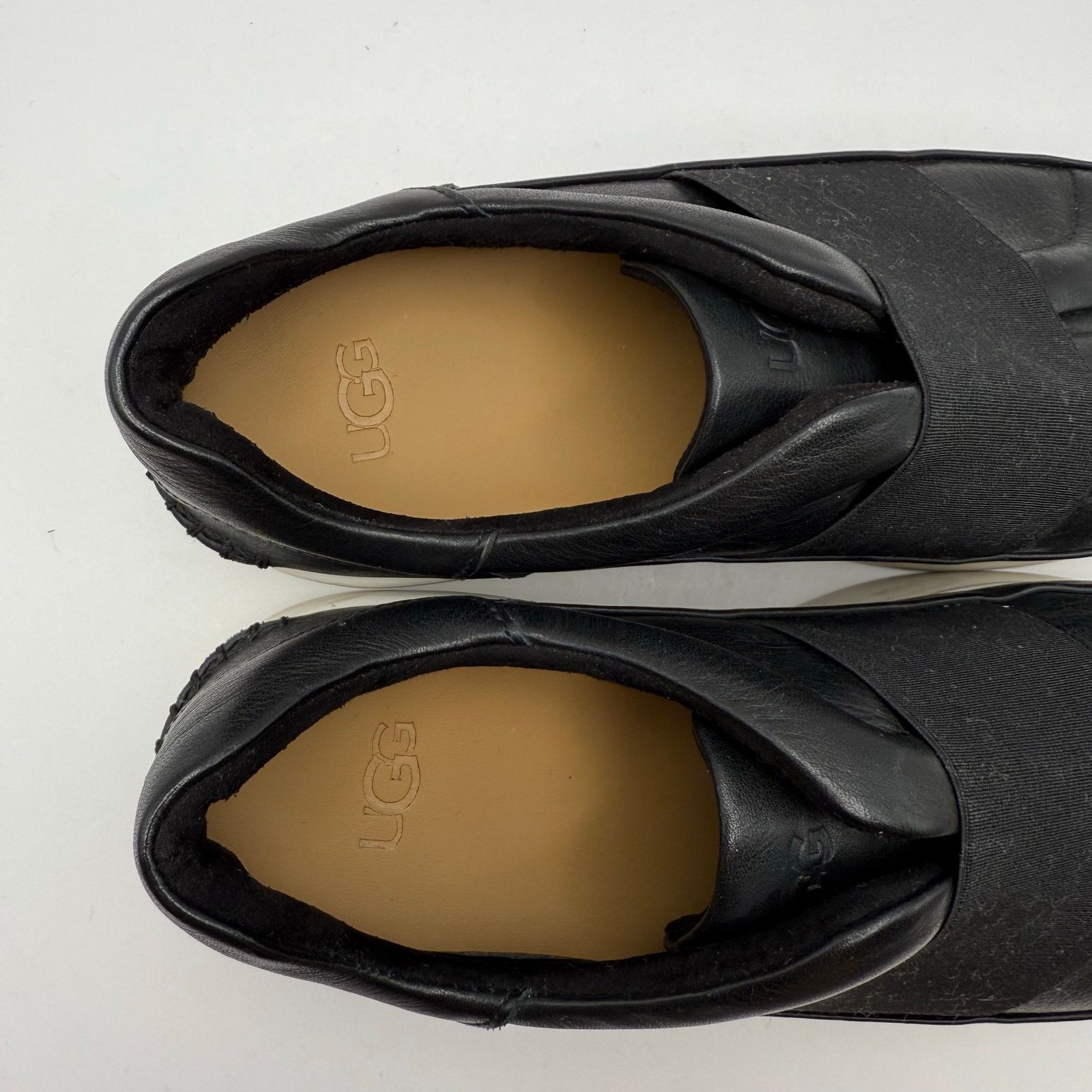 Ugg UGG WOMEN'S 7.5 LIBU BLACK LEATHER SNEAKER 1106621 Size US 7.5 / IT 37.5 - 7 Thumbnail