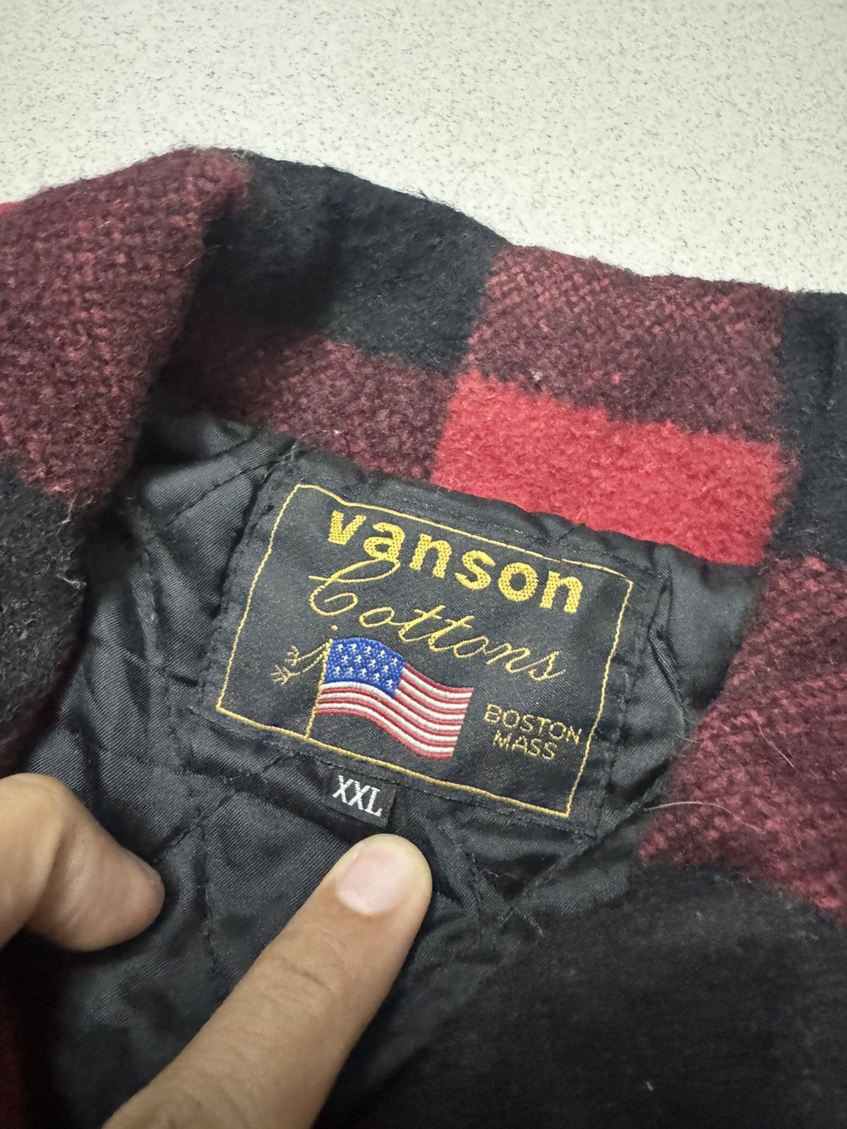 Vanson Leathers VANSON LEATHERS WOOL CHECKERED TARTAN JACKET Size US M / EU 48-50 / 2 - 6 Thumbnail